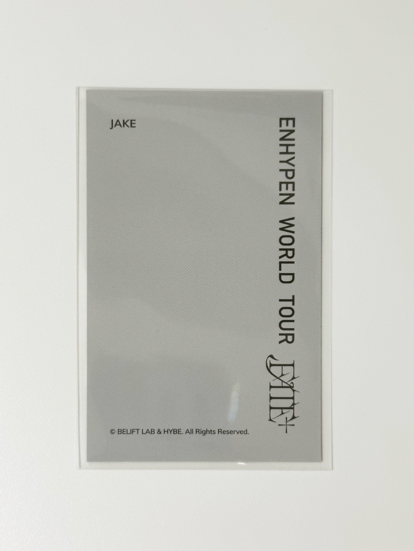 ENHYPEN JAKE 沈載倫 FATE+ 項鍊卡