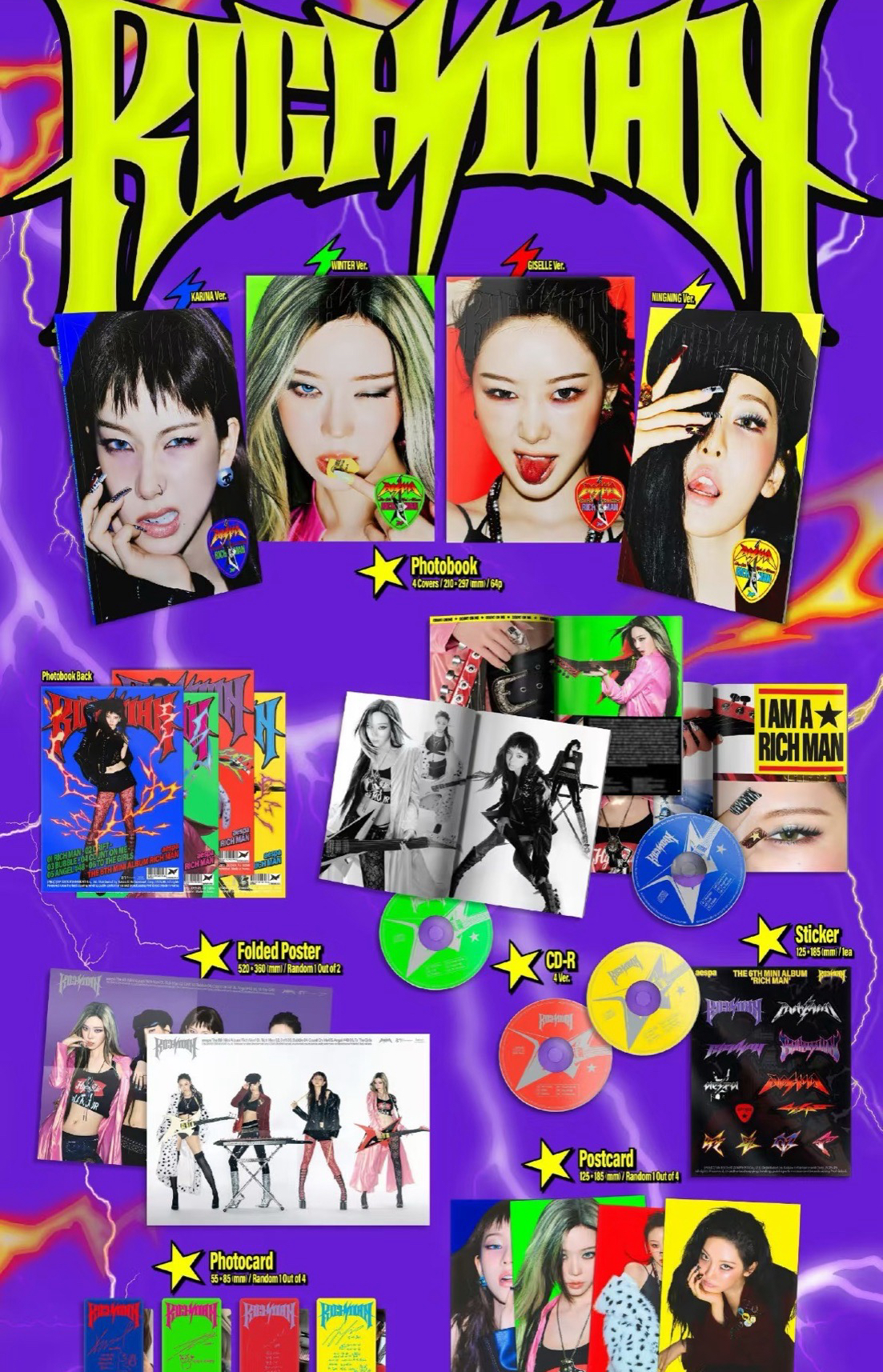 全新未拆專 Rich Man專輯 Energy ver. 冬/寧版 額外送專卡