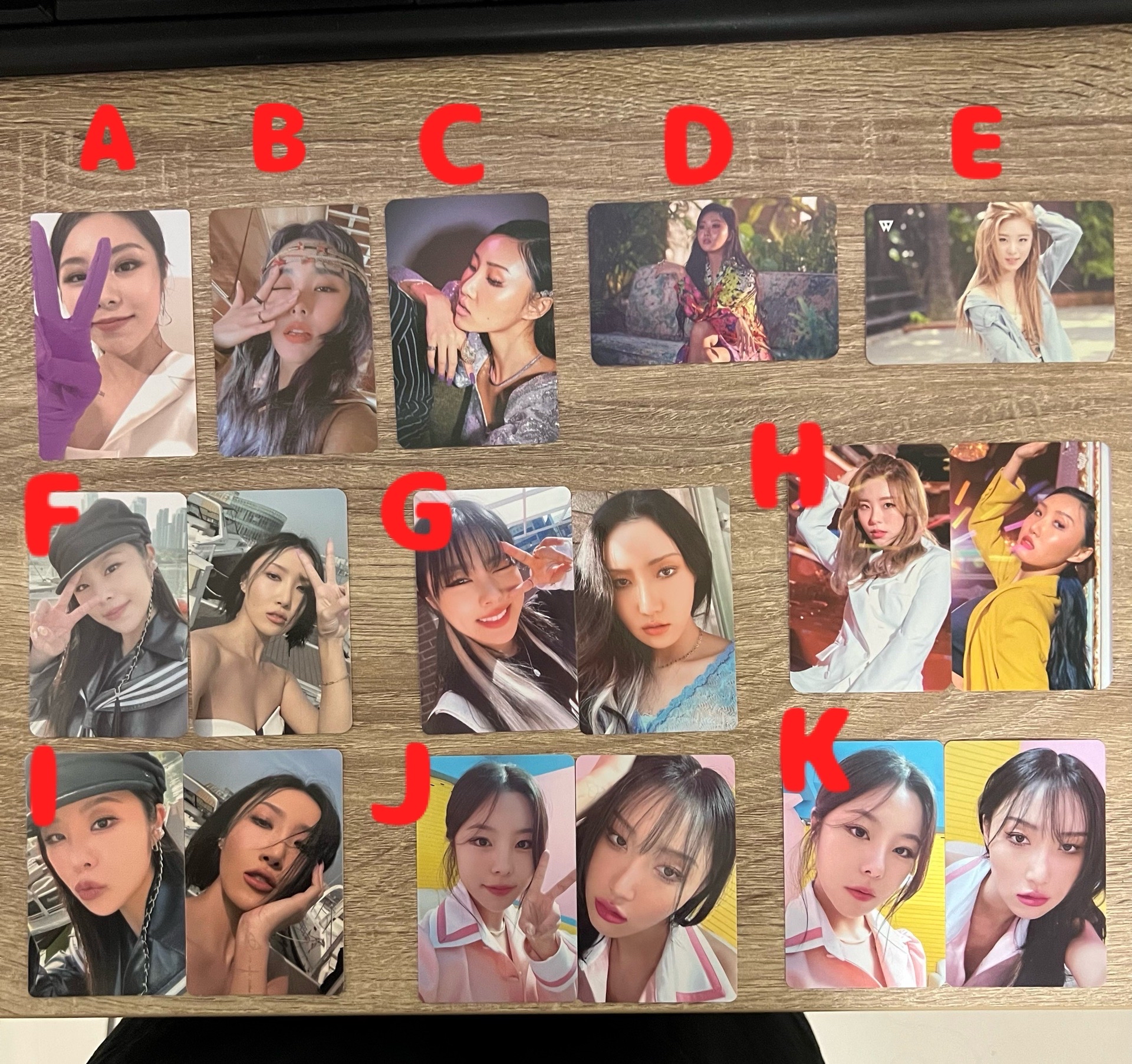 Mamamoo 媽媽木 小卡 專卡 特典 輝人 華莎 竹馬