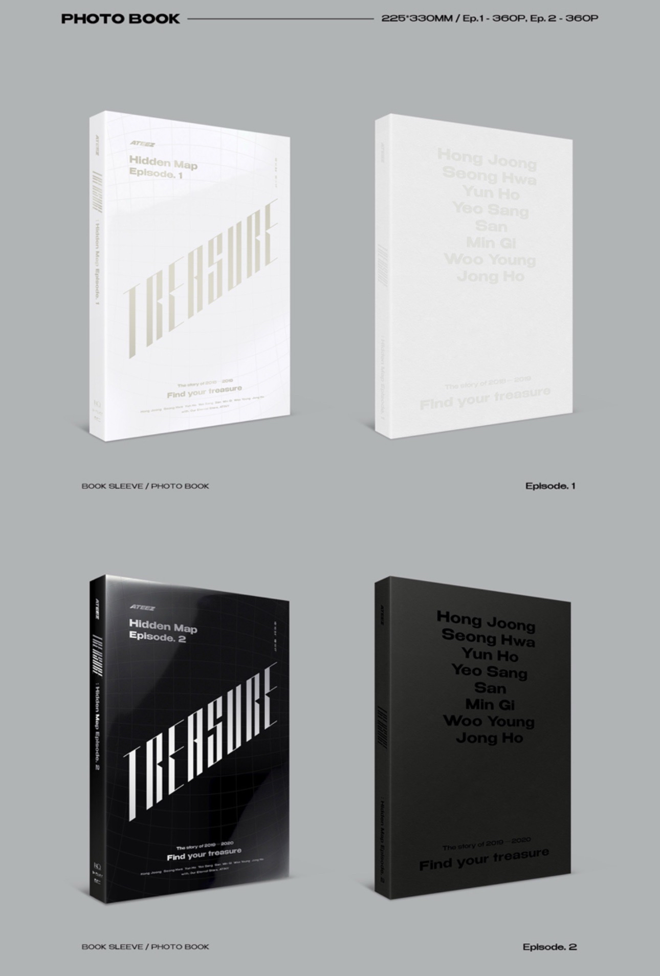 ATEEZTREASURE : Hidden Map寫真集/ 回憶錄】ATEEZ TREASURE