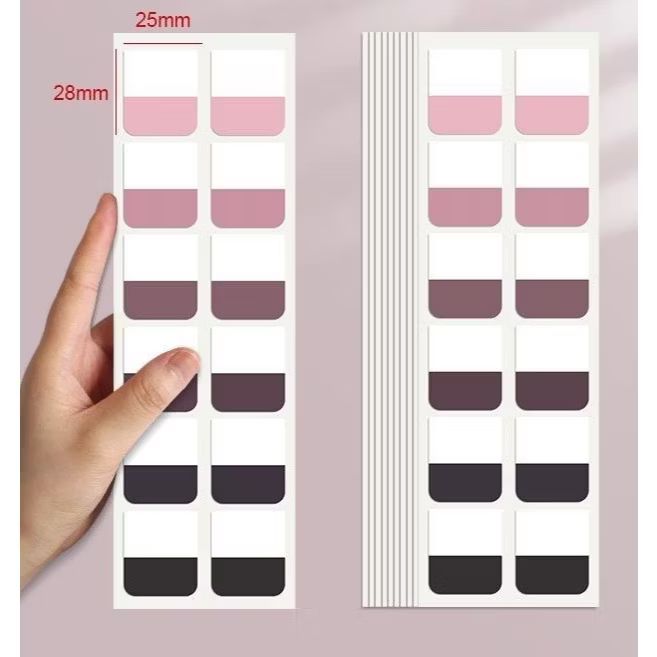 索引貼-粉黑（12貼/張）