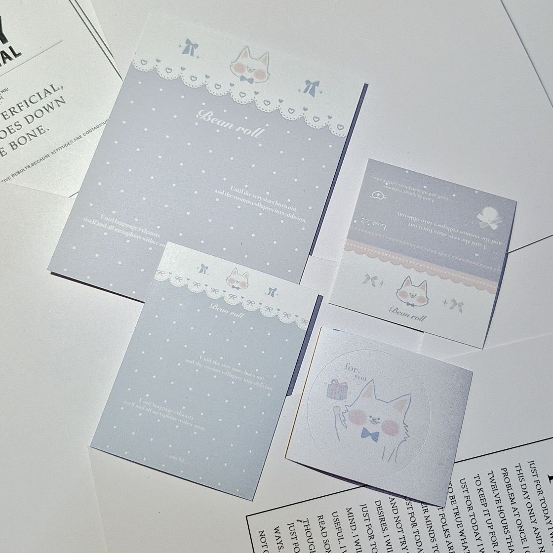 ​​+ 原創 | Bean roll 小豆捲系列*卡頭卡背套組打包材料裝飾設計文具標籤出卡