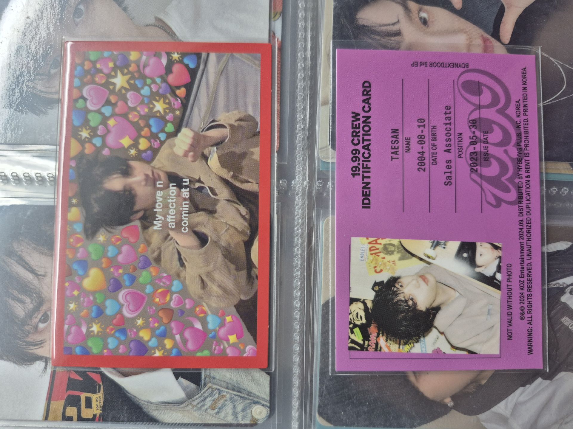 BOYNEXTDOOR 19.99 4迷因卡+ID卡 漢泰山