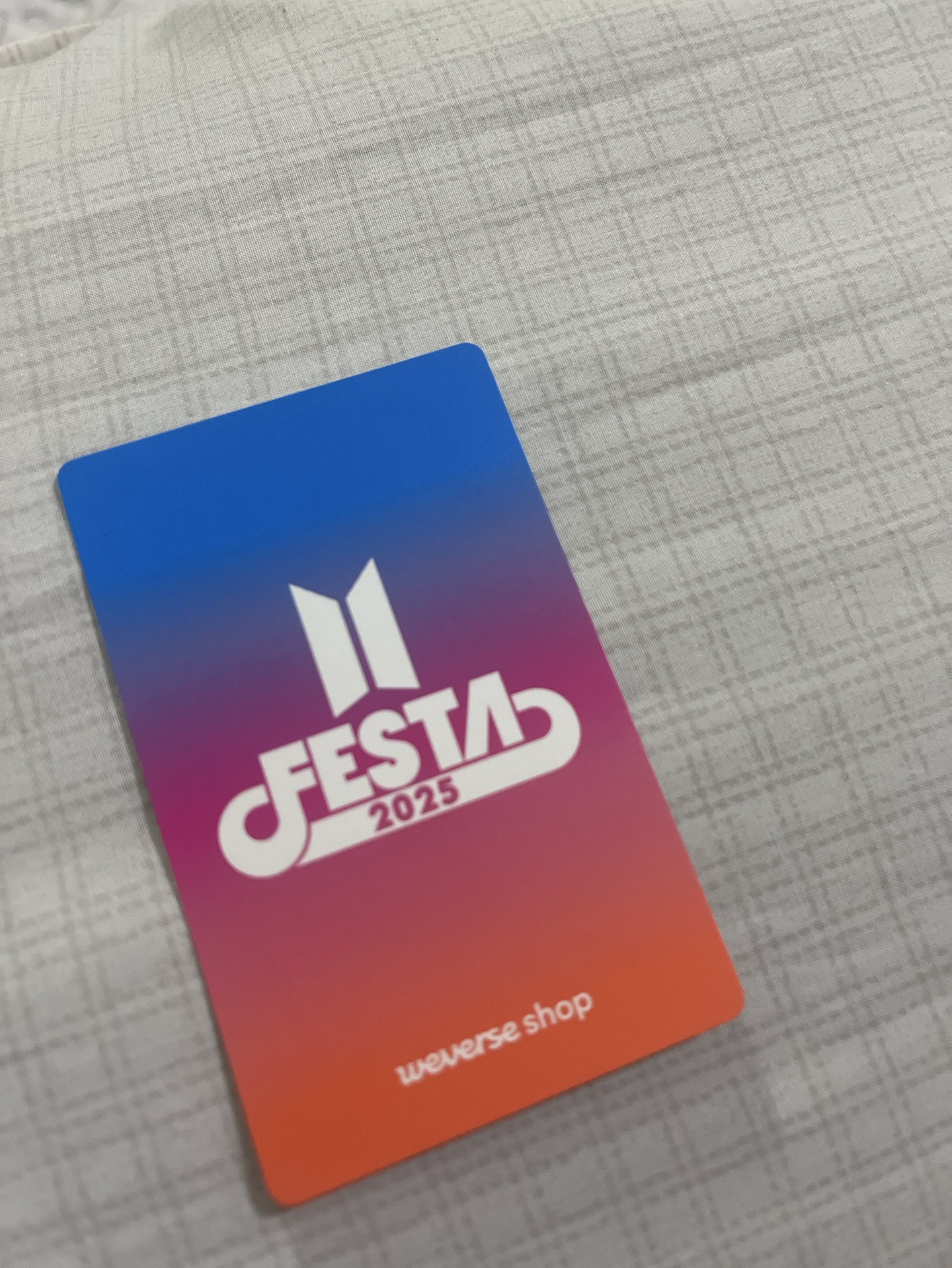 BTS 2025 FESTA 迷你扭蛋專特典卡 Jin