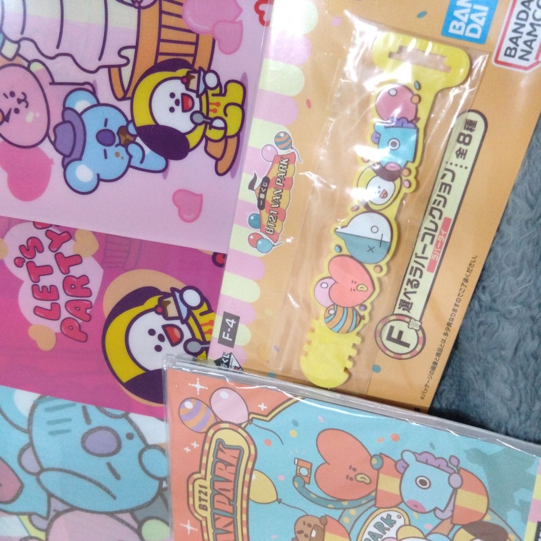 BT21 一番賞 資料夾 筆記本 束線整理帶 圖出