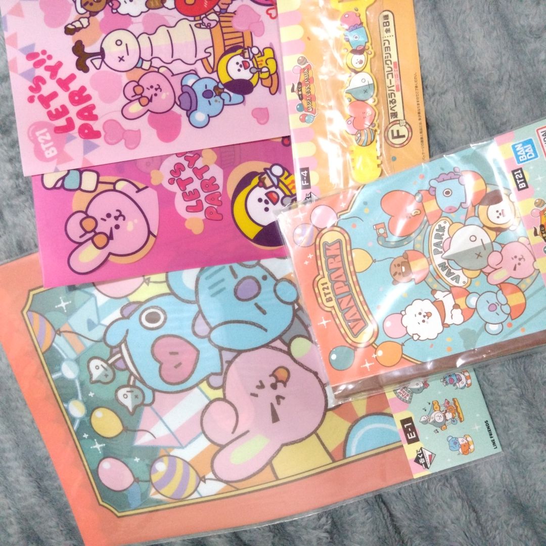 BT21 一番賞 資料夾 筆記本 束線整理帶 圖出