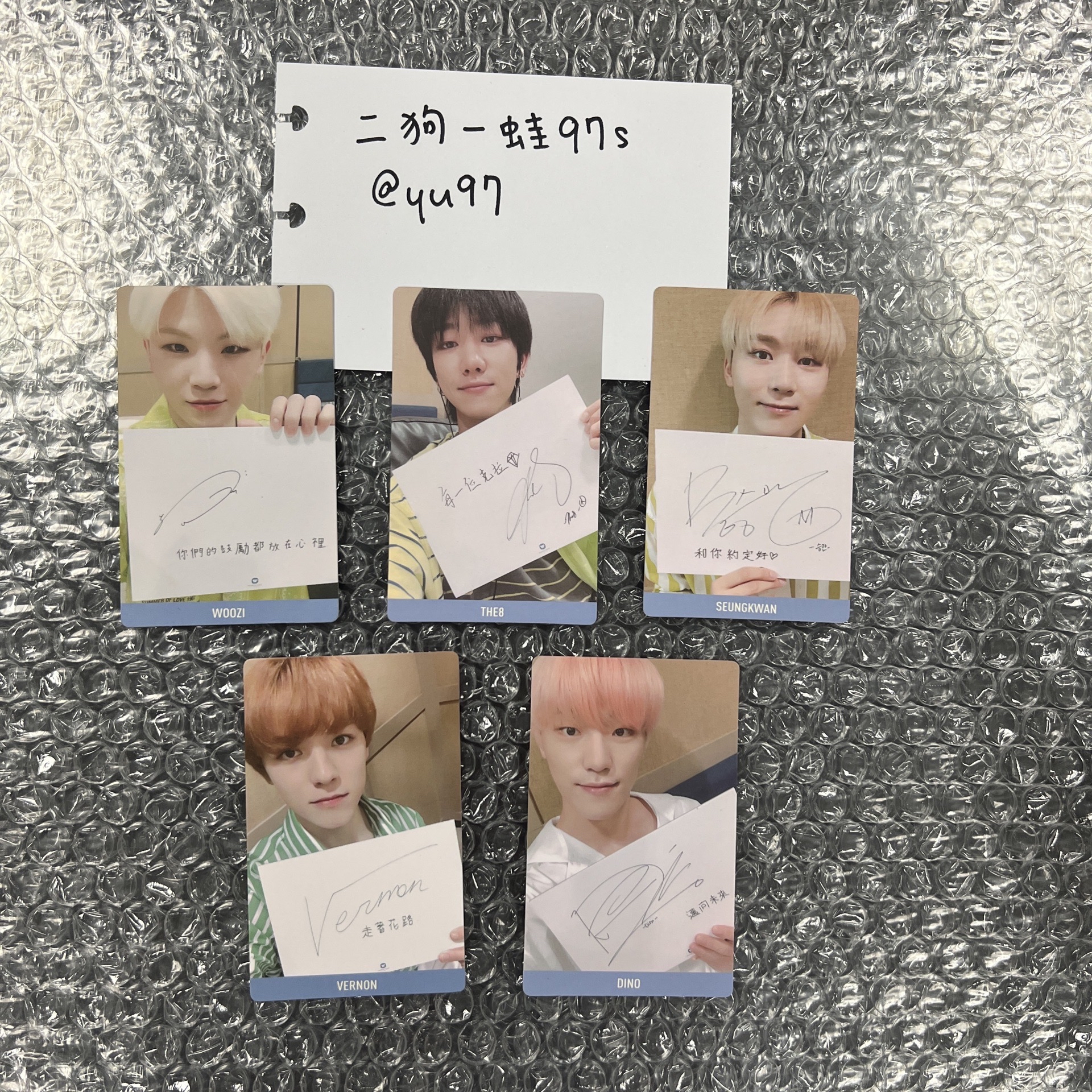 MINI5 華納 台灣限定盤 特典卡 手寫中文問候卡