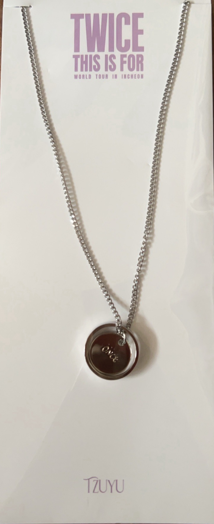 twice 六巡成員手寫戒指項鍊 子瑜
