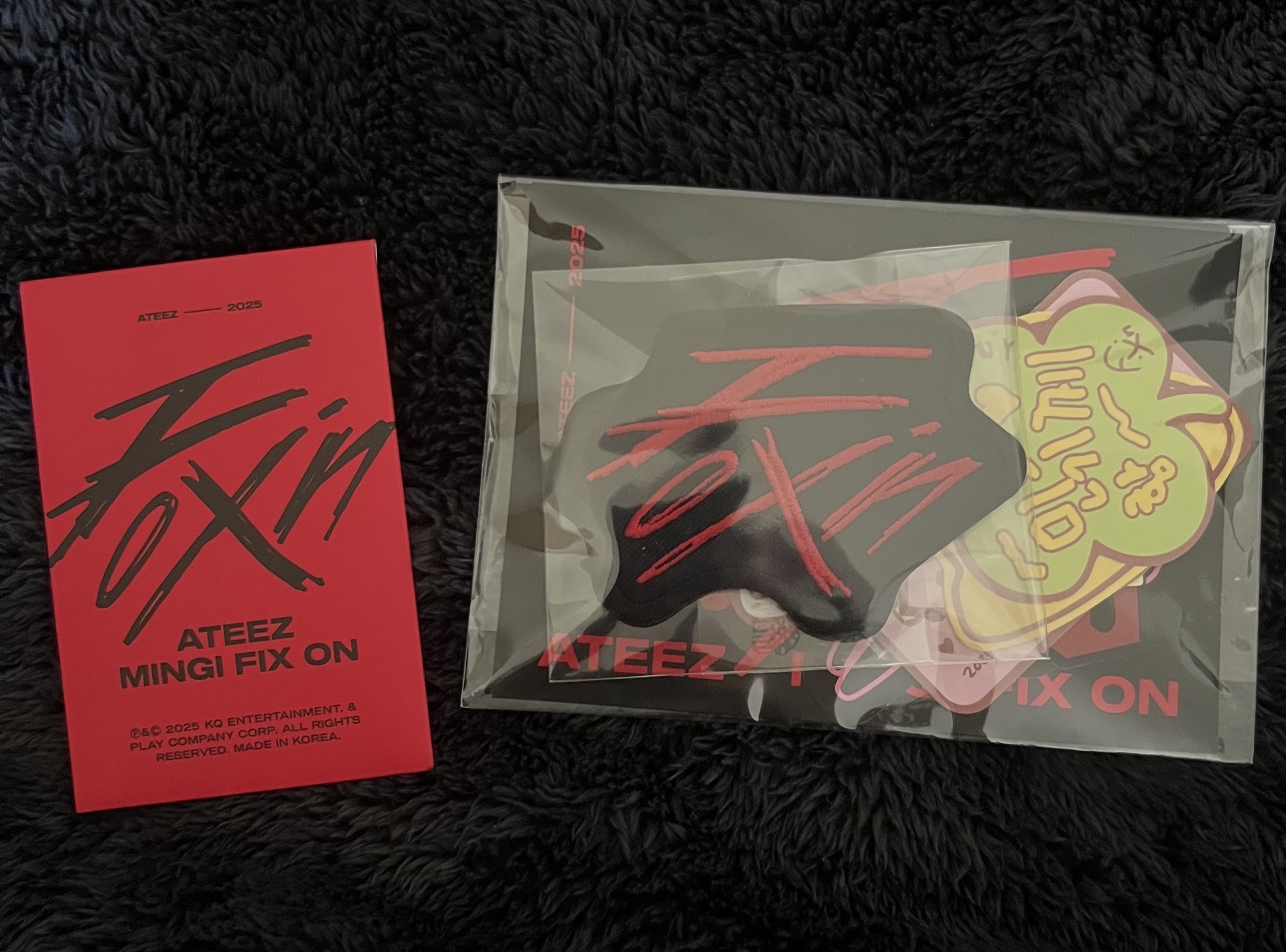 ATEEZ FIX ON POP-UP隨機卡包（未拆）+布章貼紙組