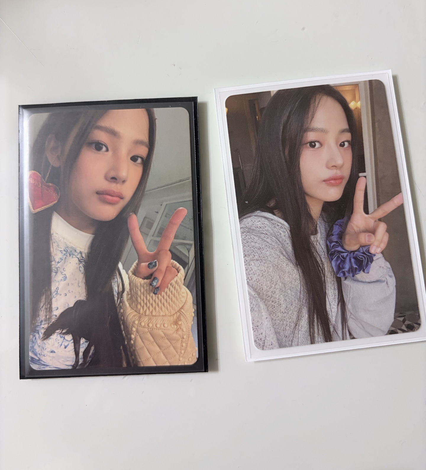 newjeans minji 敏專卡 愛心耳環比耶 髮圈 便宜出