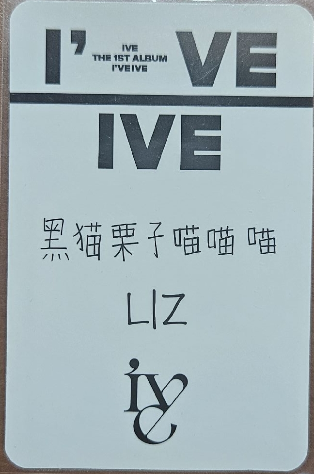 ＜全收優惠＞I've IVE 楠藝睡衣栗瑞 中文卡背