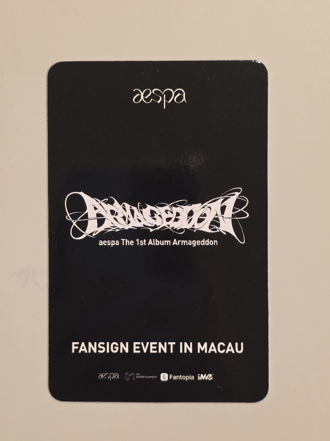 正規一 iMe 簽售卡 澳門簽售冬