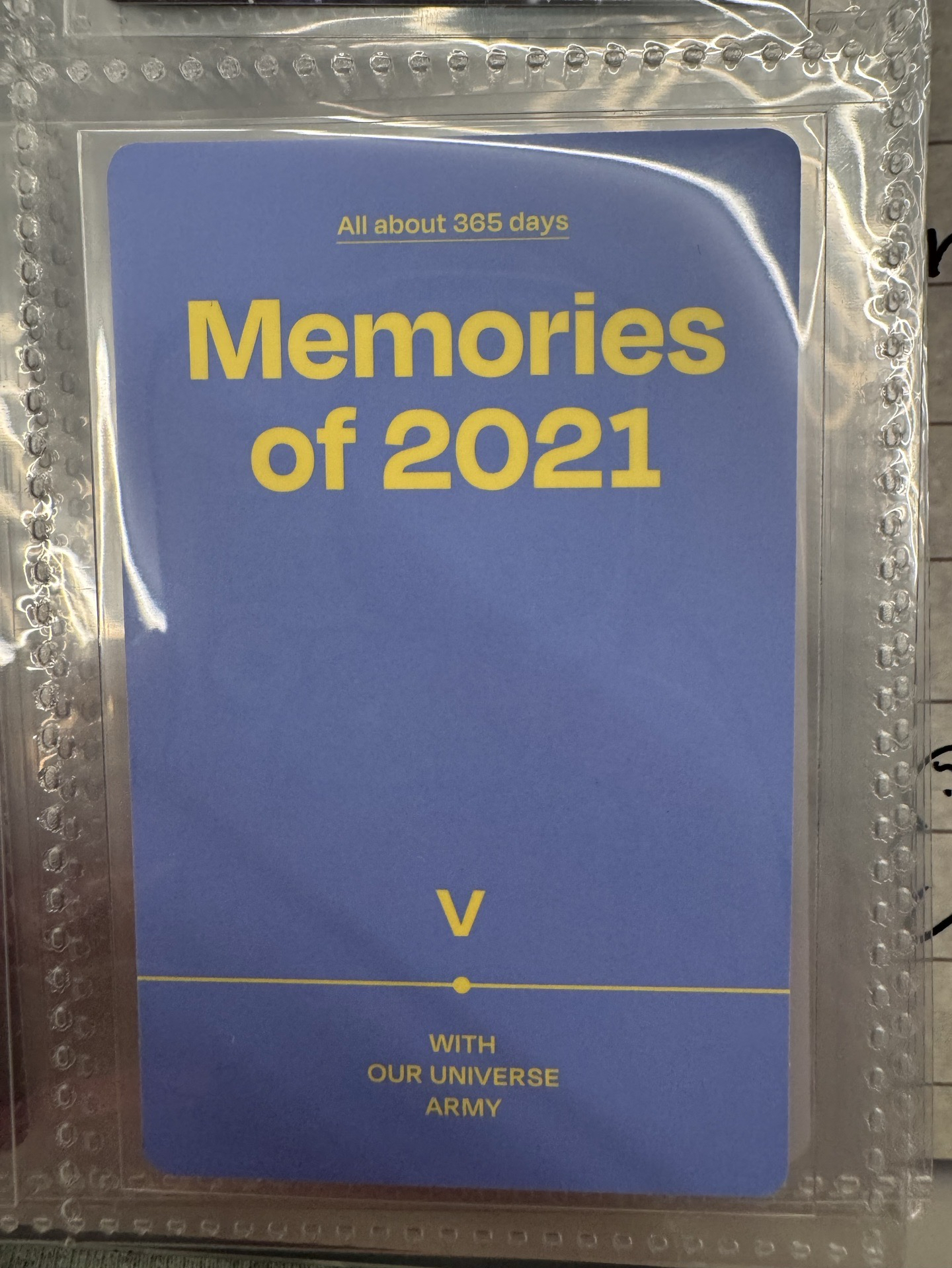 BTS 防彈少年團 金泰亨 V 21 回憶錄 DVD  隨機卡 小卡 21普泰