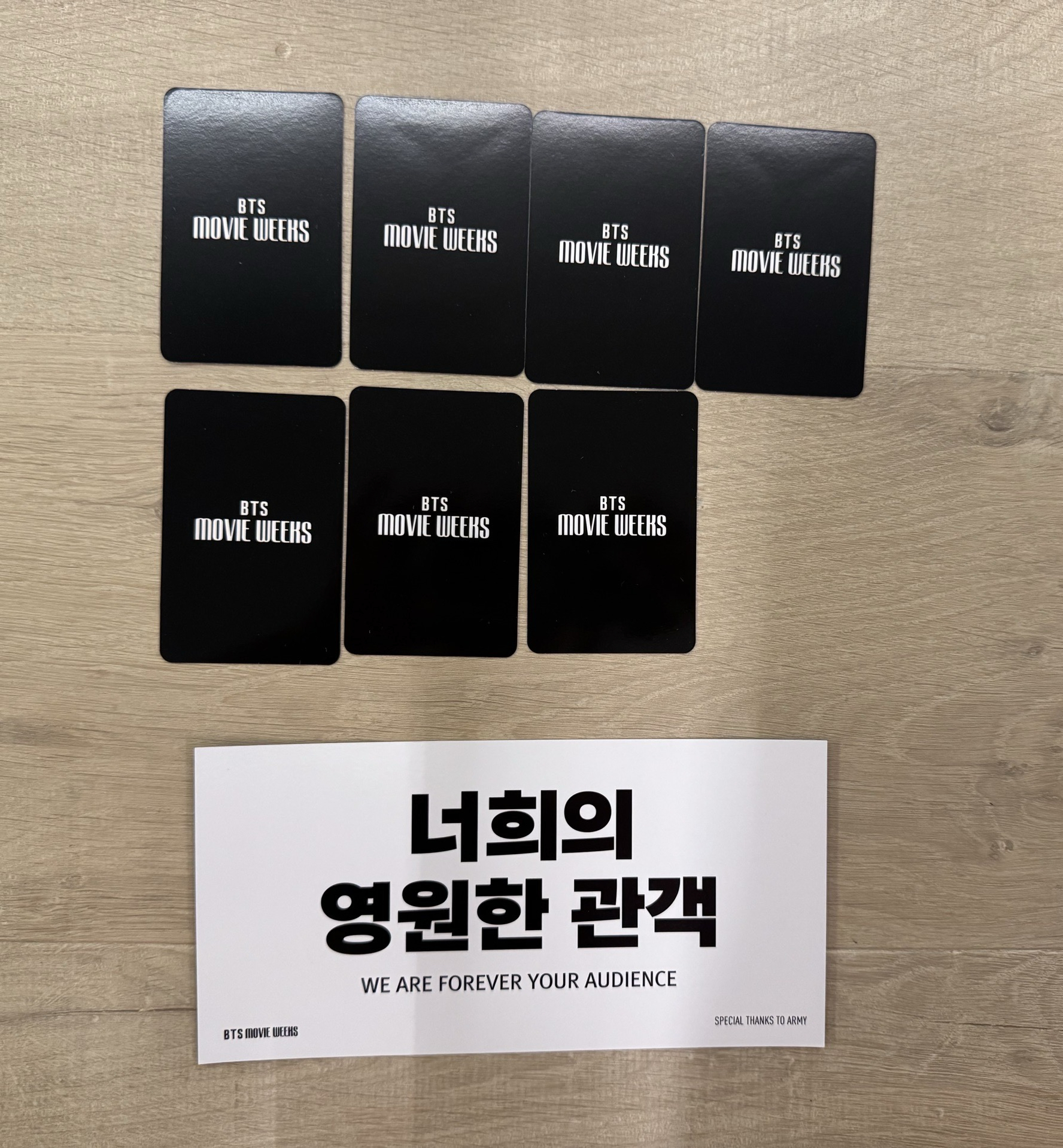BTS 防彈少年團 movie weeks 電影卡 一套 （全新含手幅）