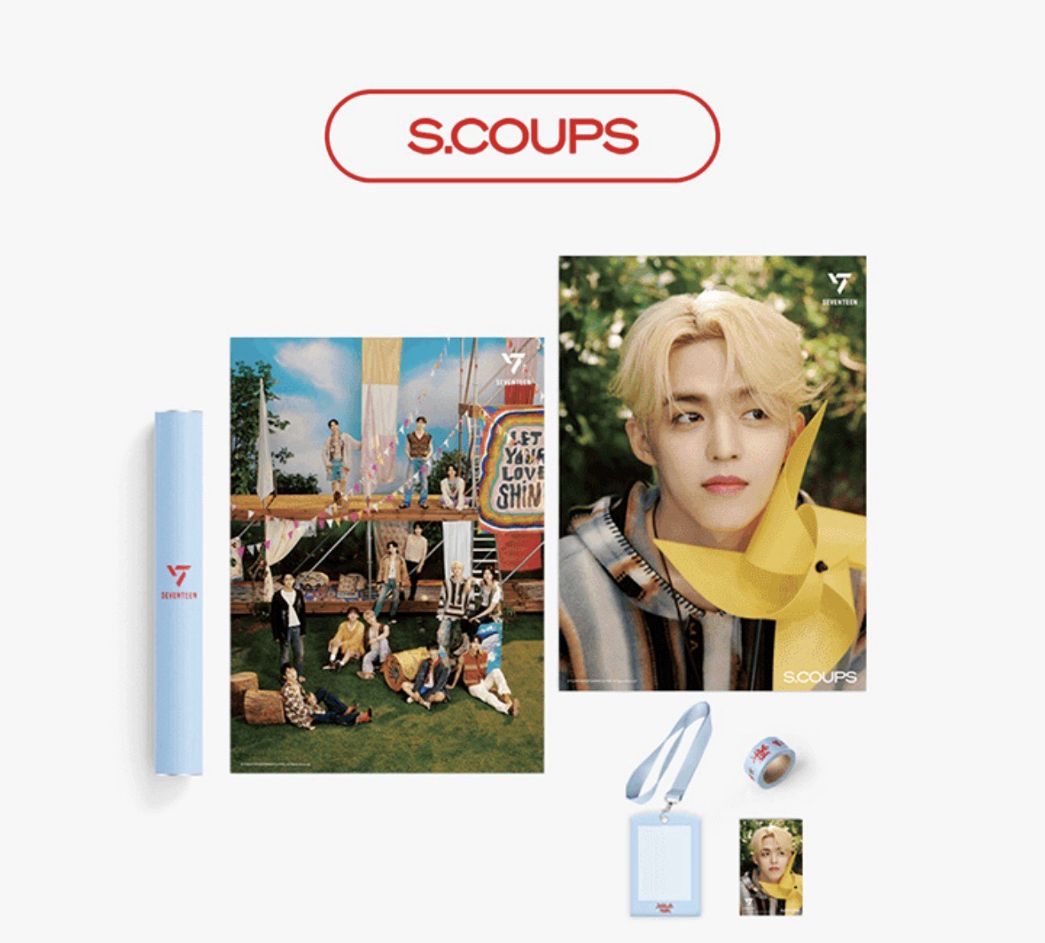 🖤SEVENTEEN×全家 mini11海報筒-S.coups/Dino/奎碩