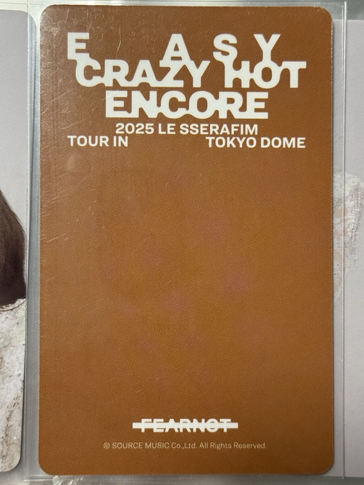 25‘巡迴 東蛋安可 入場卡