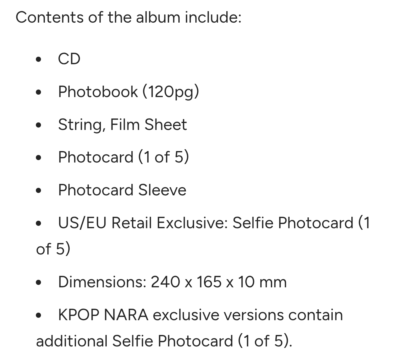 KPOP NARA魚眼特典 未拆專