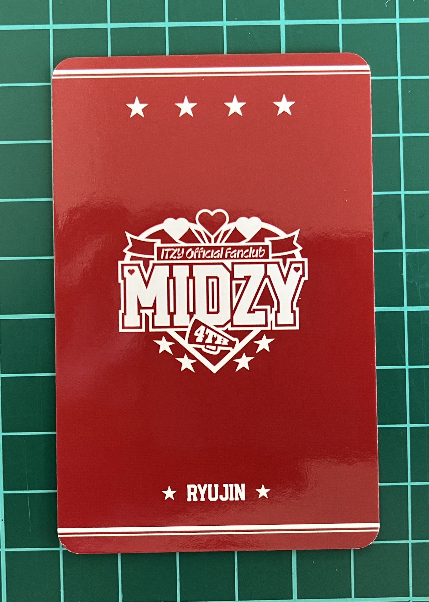 ITZY Ryujin 申留真 會員禮卡