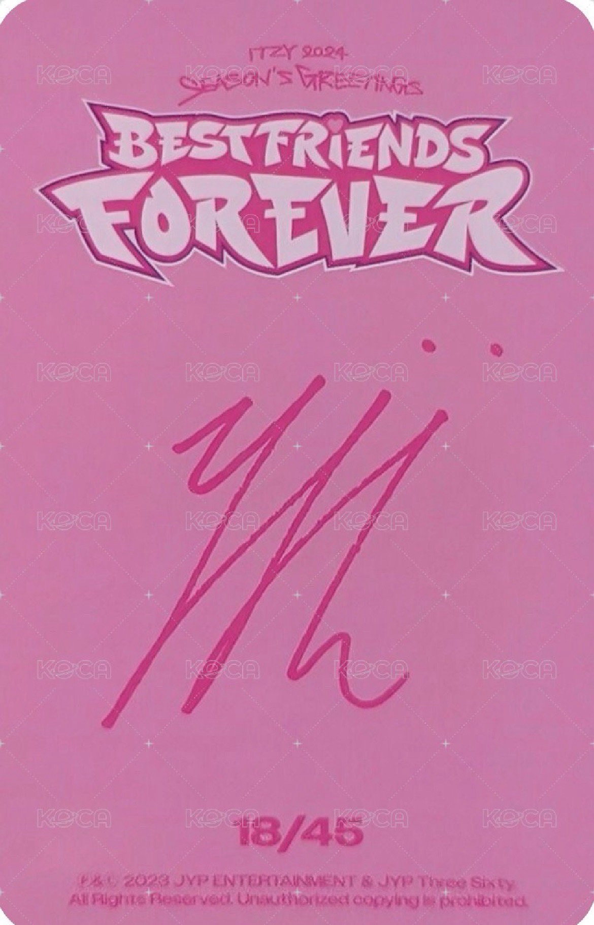 ITZY Ryujin 申留真 年曆卡（稀有）