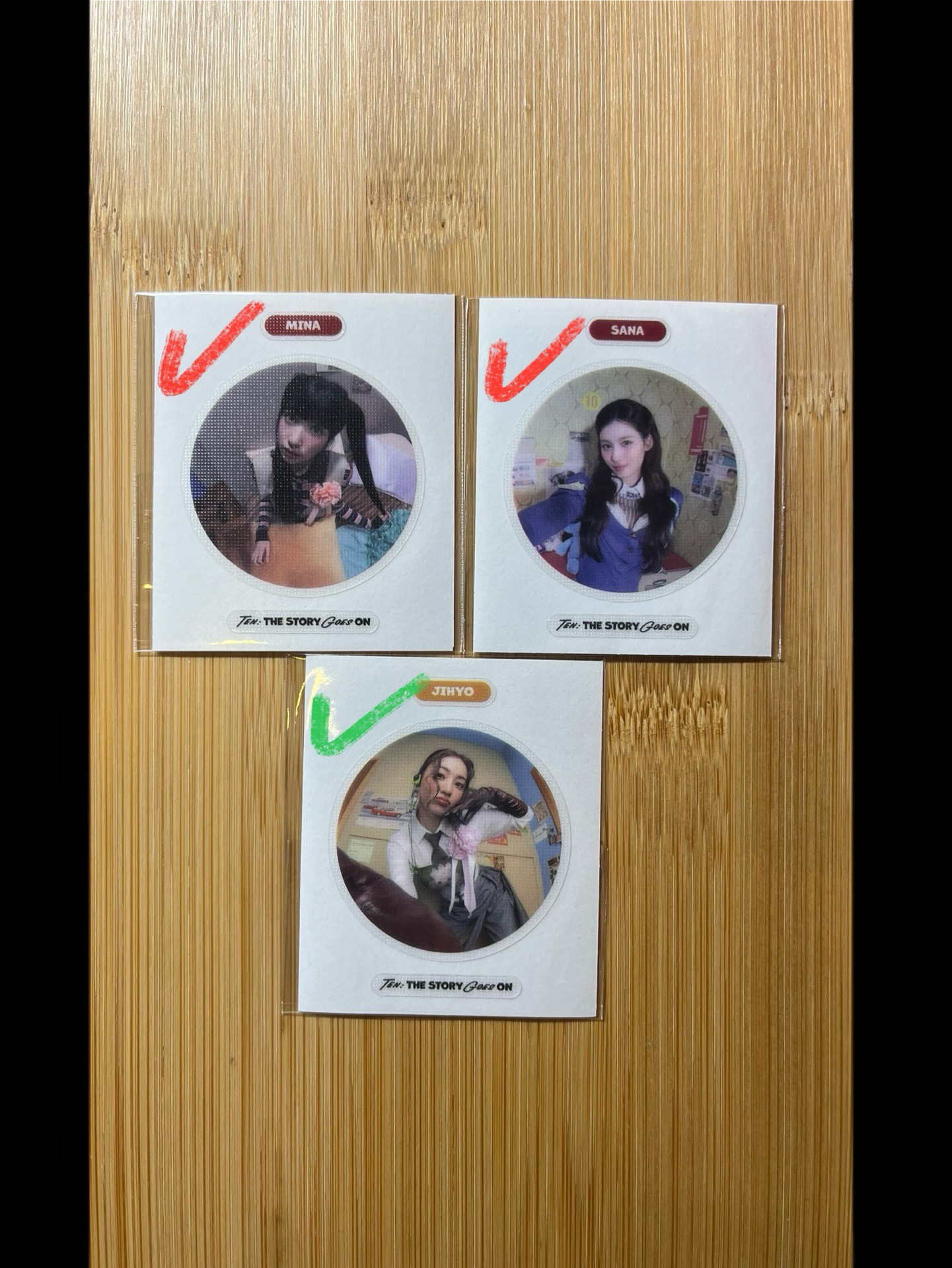 TWICE十週年單封魚眼貼紙