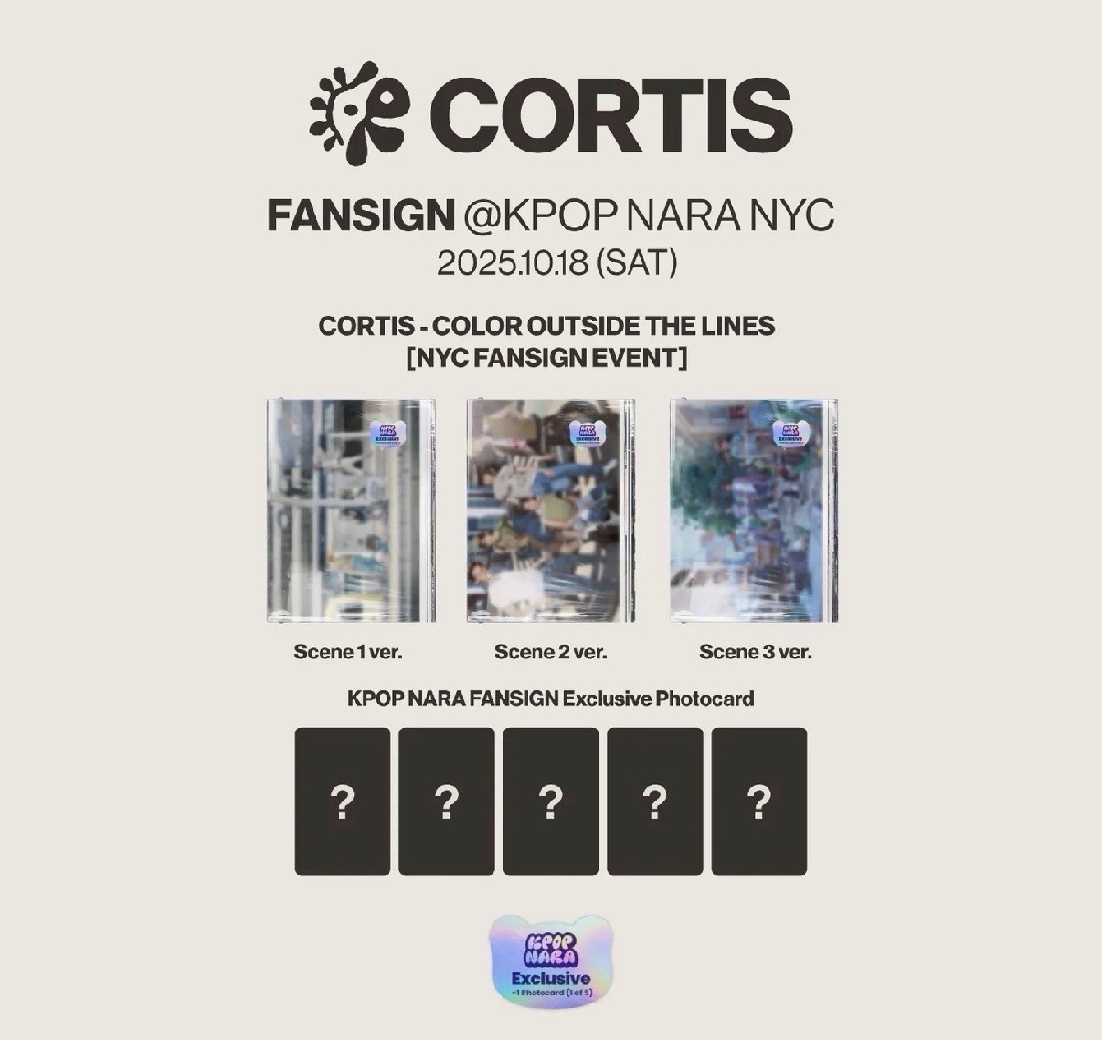 CORTIS KPOP NARA簽售特典