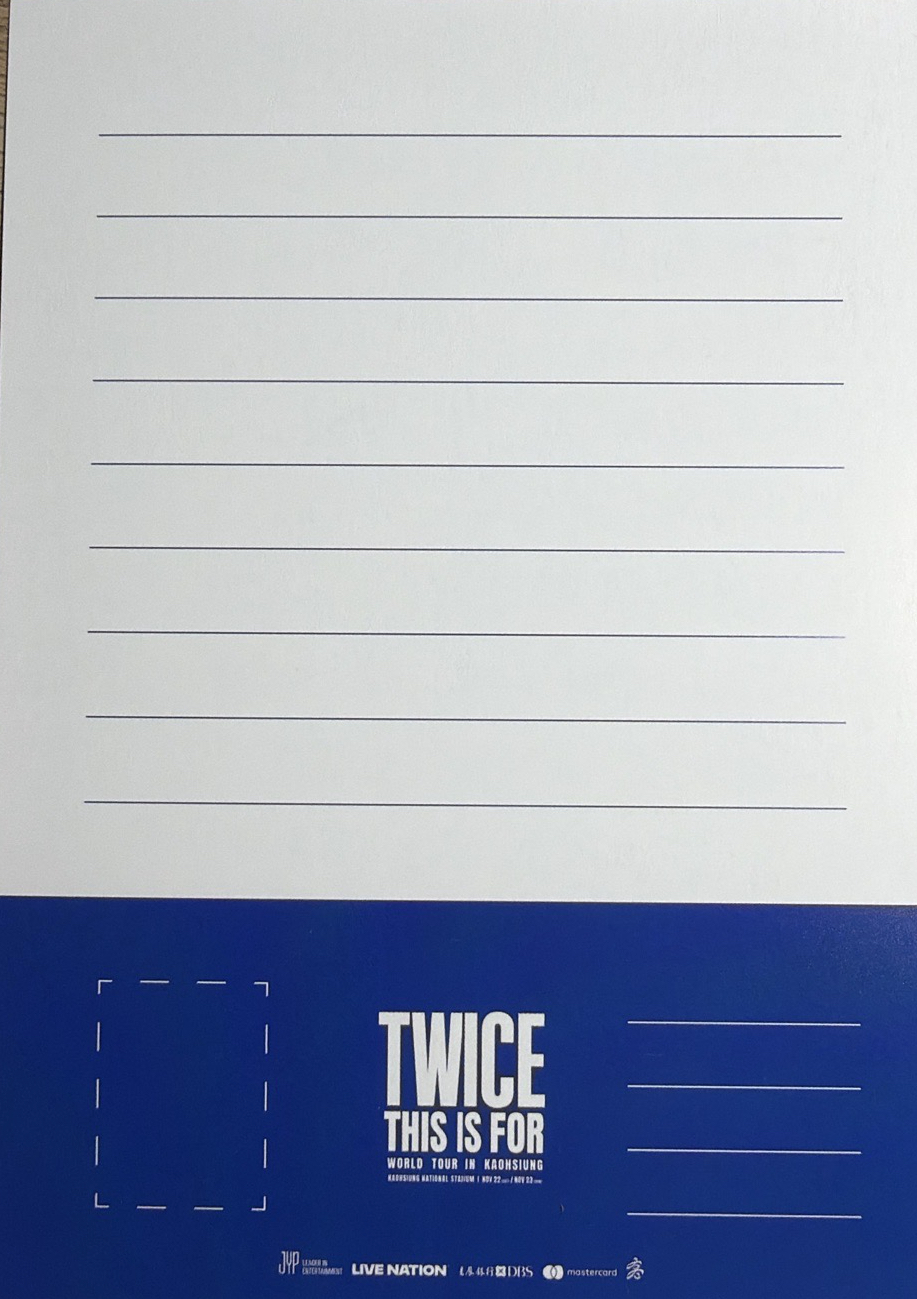 TWICE高雄場 VIP明信片
