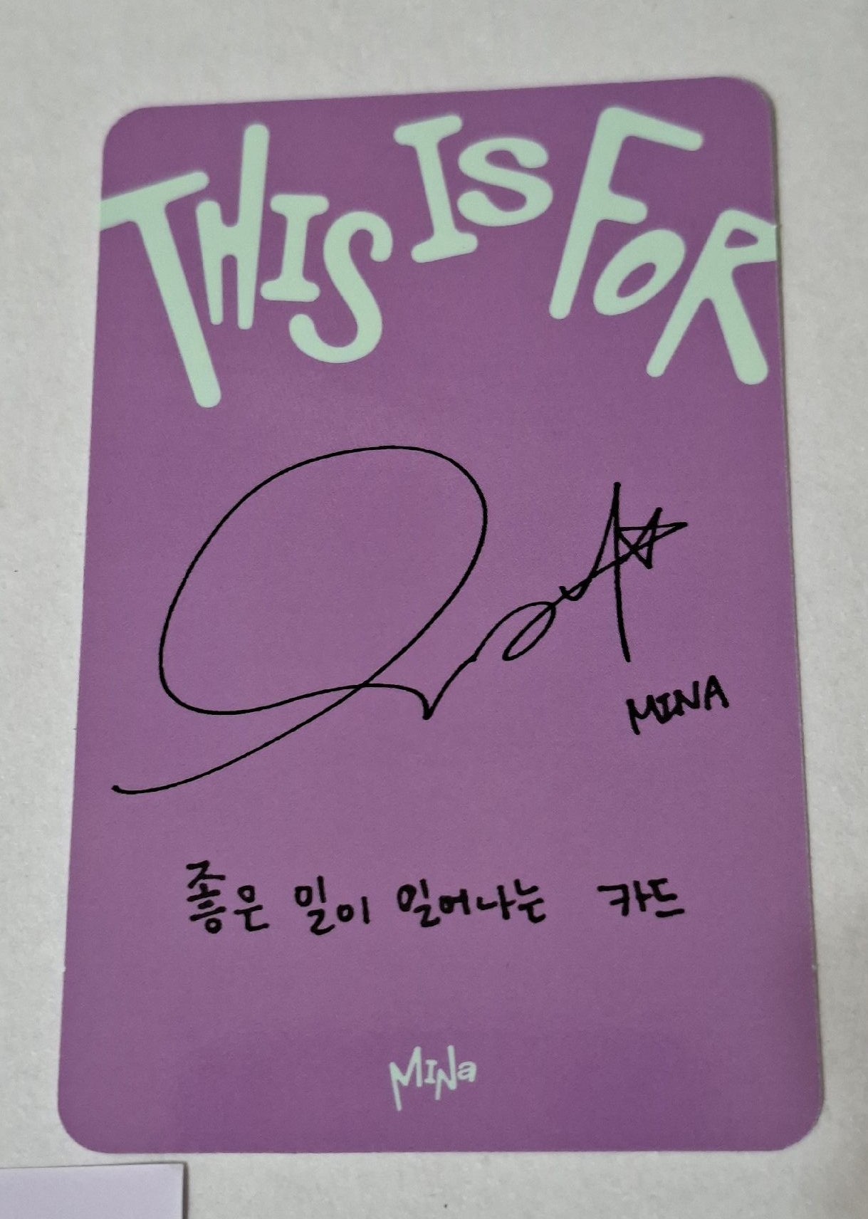 Twice This Is For Mina 專輯卡