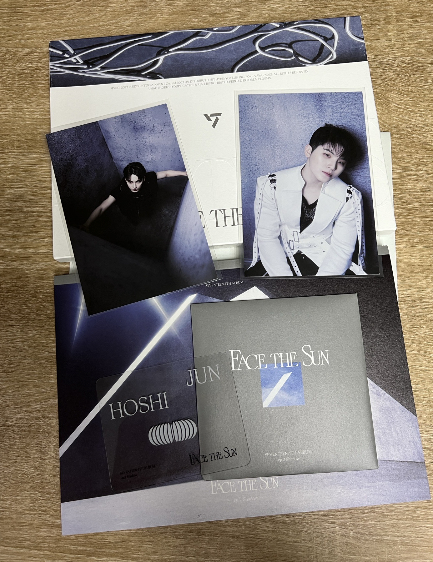 Face the sun 正四 ep2 ver 空專（Woozi、Jun明信片）