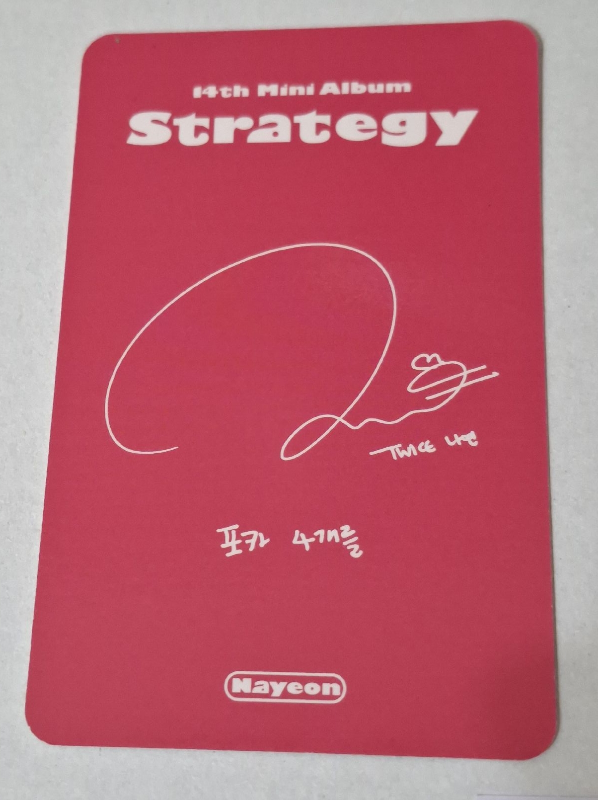 Twice Strategy Nayeon 專輯卡