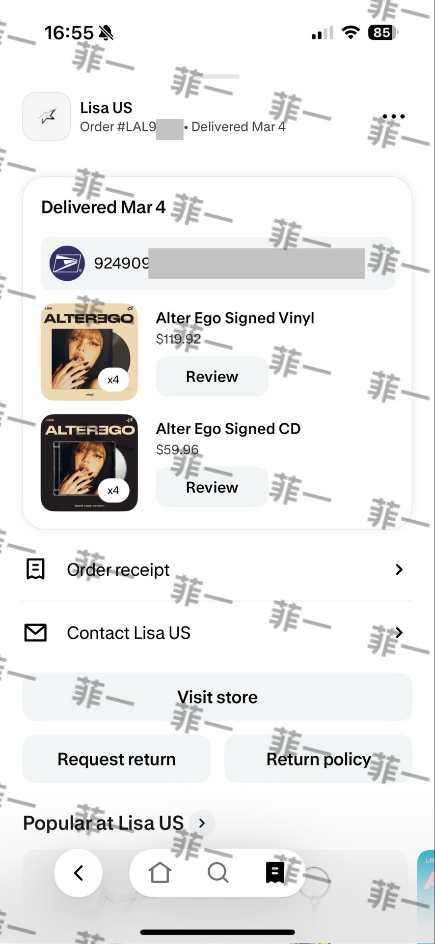 LISA Alterego美網親簽專輯、黑膠