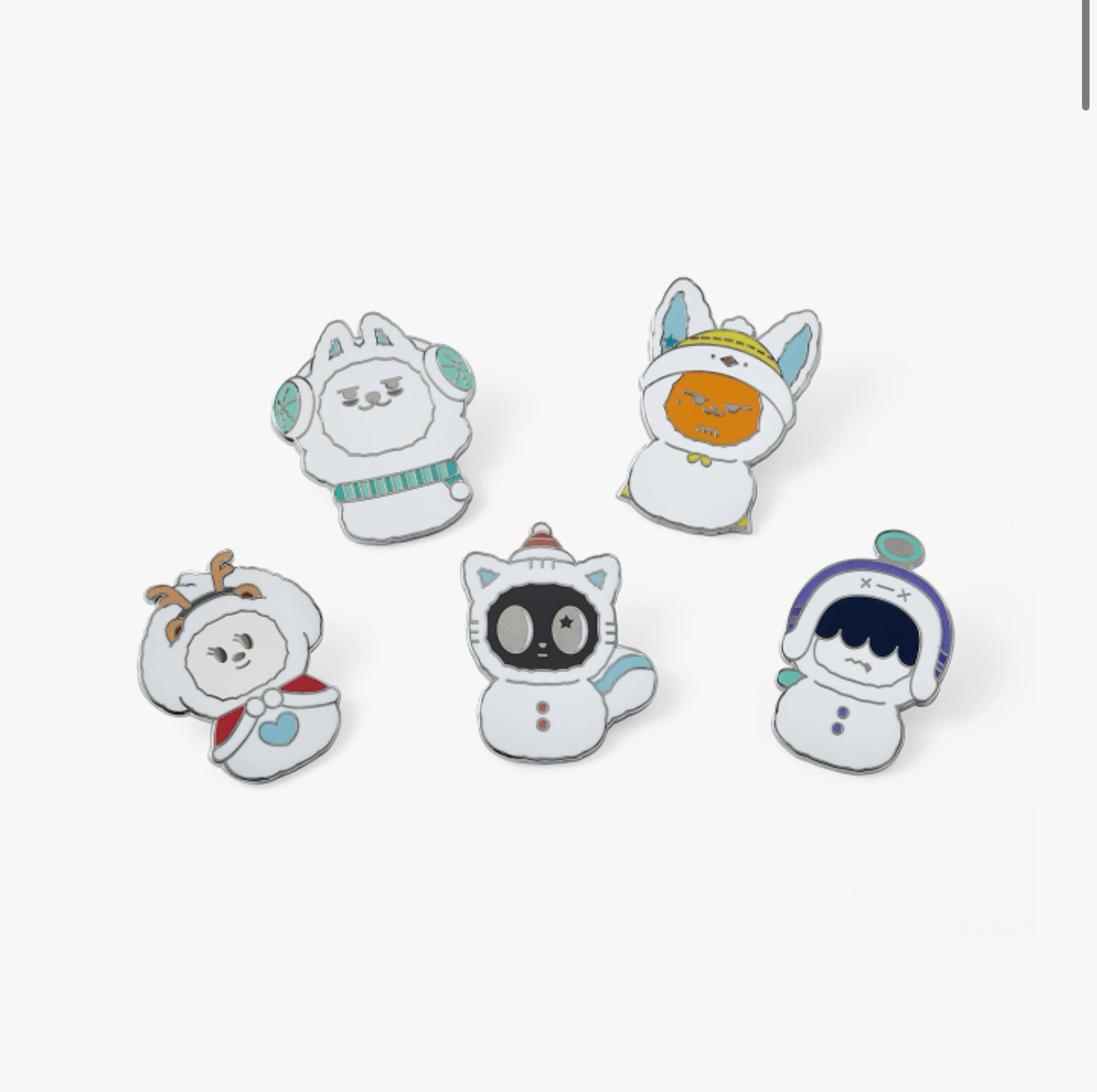 角巴兔聖誕徽章組☆。.:＊・