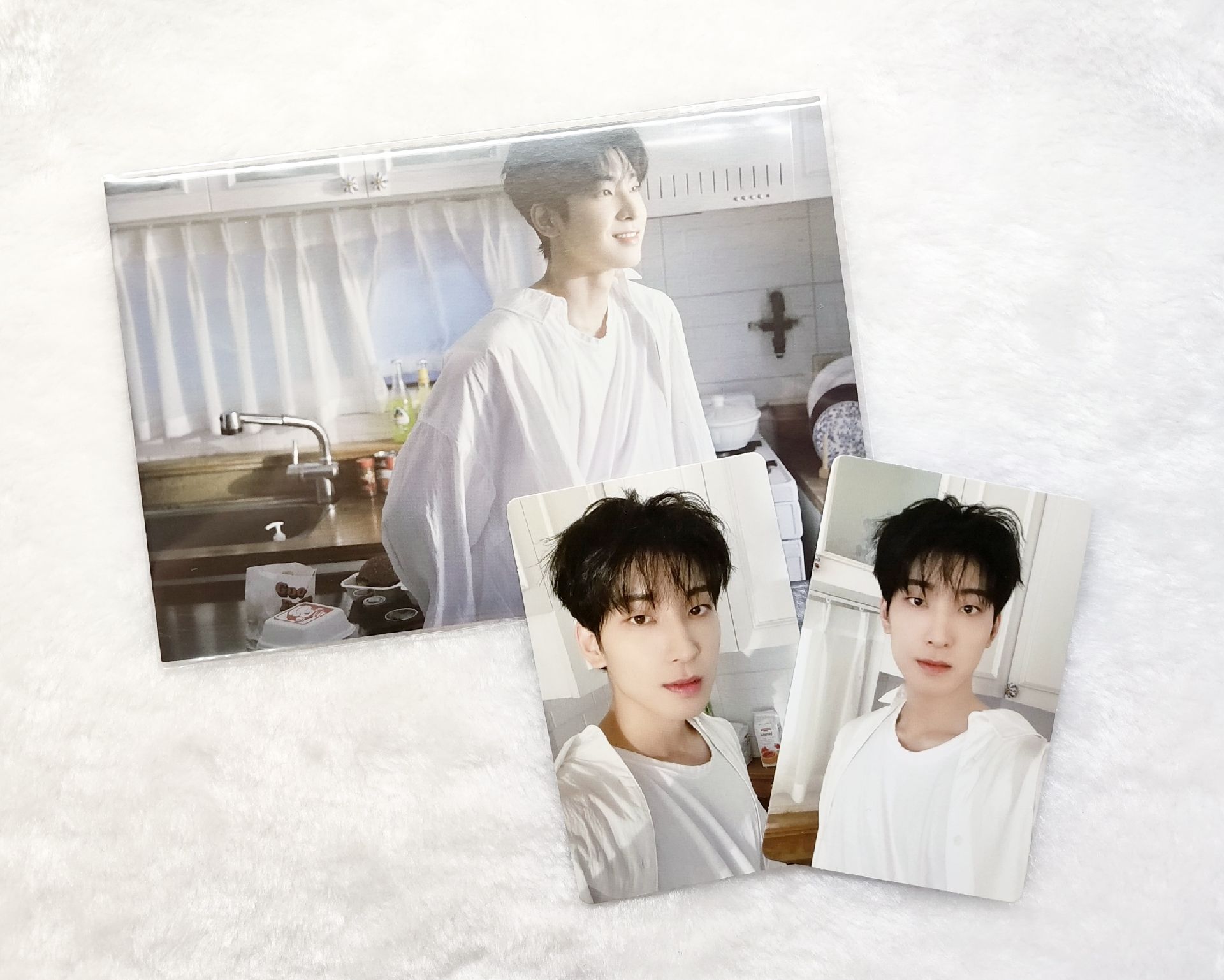 SEVENTEEN 迷九 圓佑專卡、明信片 白衣圓