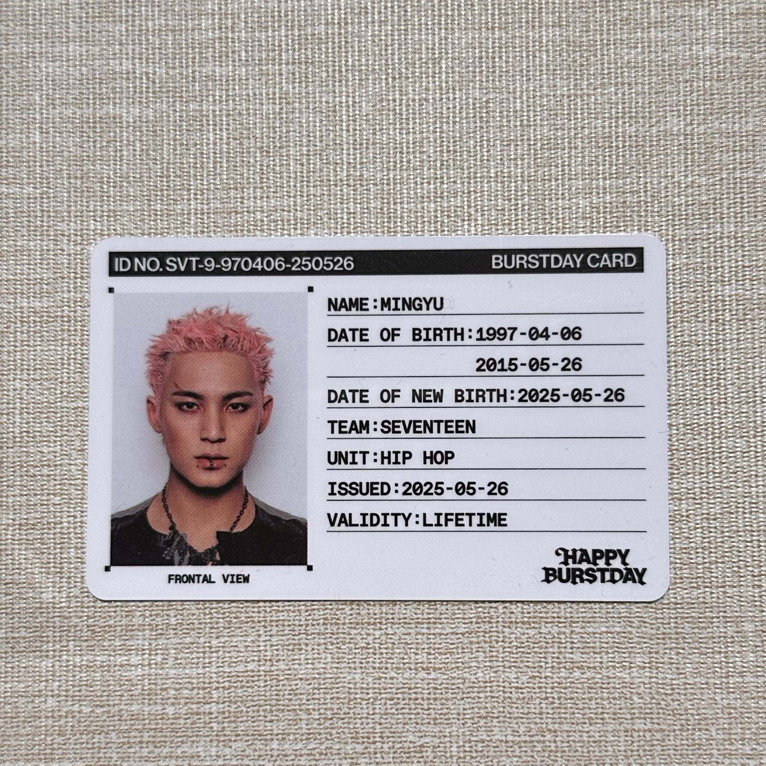 正五 專輯ID卡 金珉奎