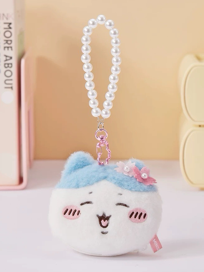 MINISO名創優品Chiikawa吉伊卡哇 櫻花季 小八 毛絨絨零錢包