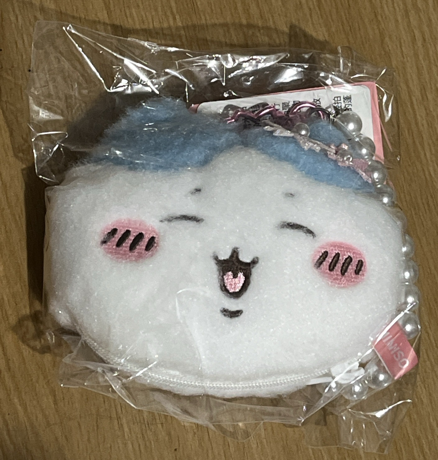 MINISO名創優品Chiikawa吉伊卡哇 櫻花季 小八 毛絨絨零錢包