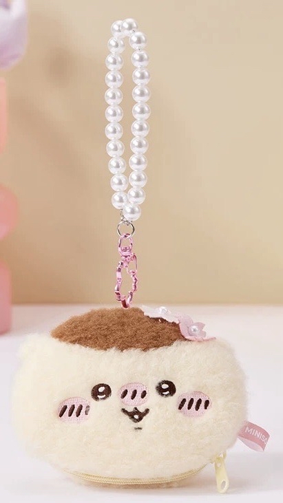 MINISO名創優品Chiikawa吉伊卡哇 櫻花季 小八 毛絨絨零錢包