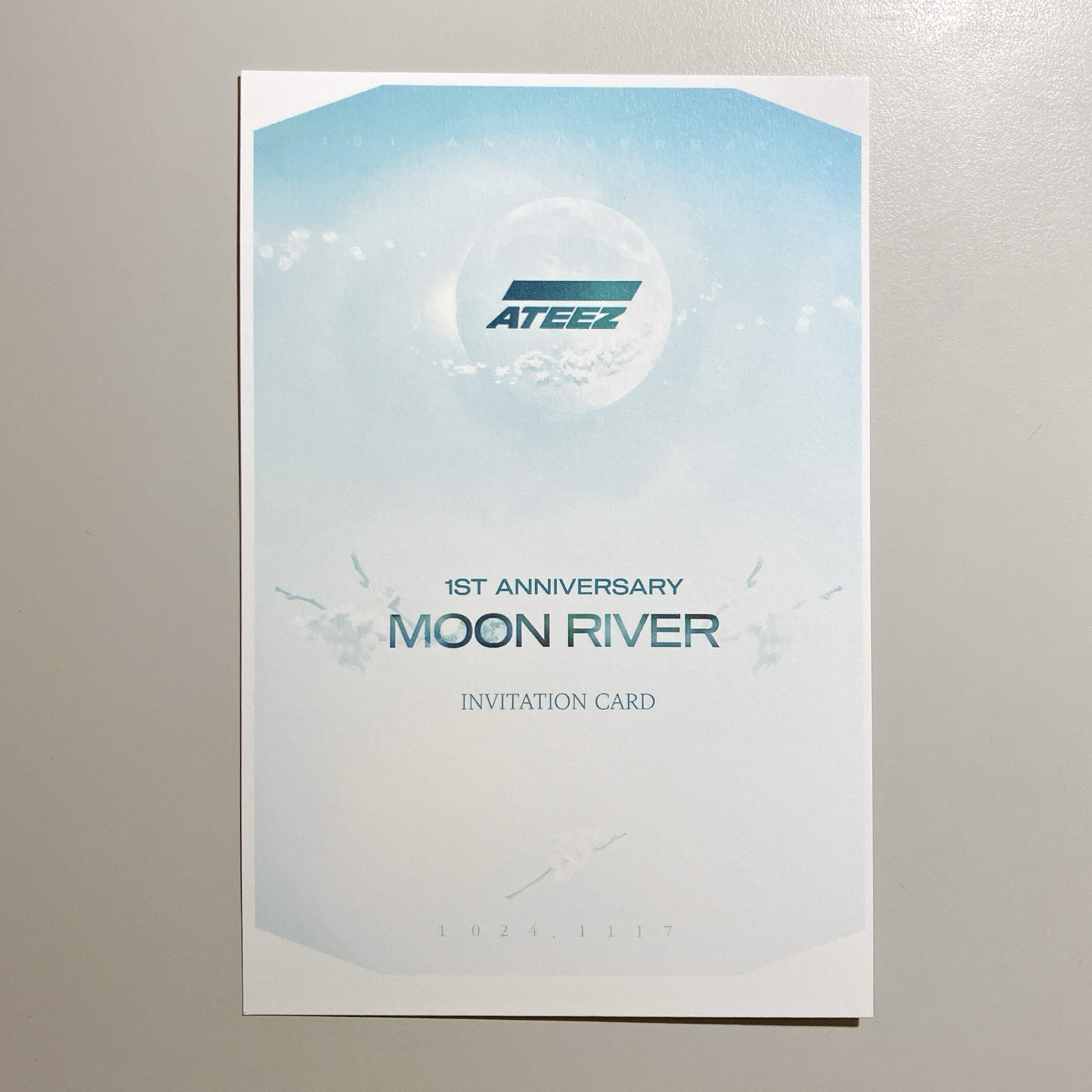 ATEEZ 一周年FM Moon River 月河 團體明信片/入場卡