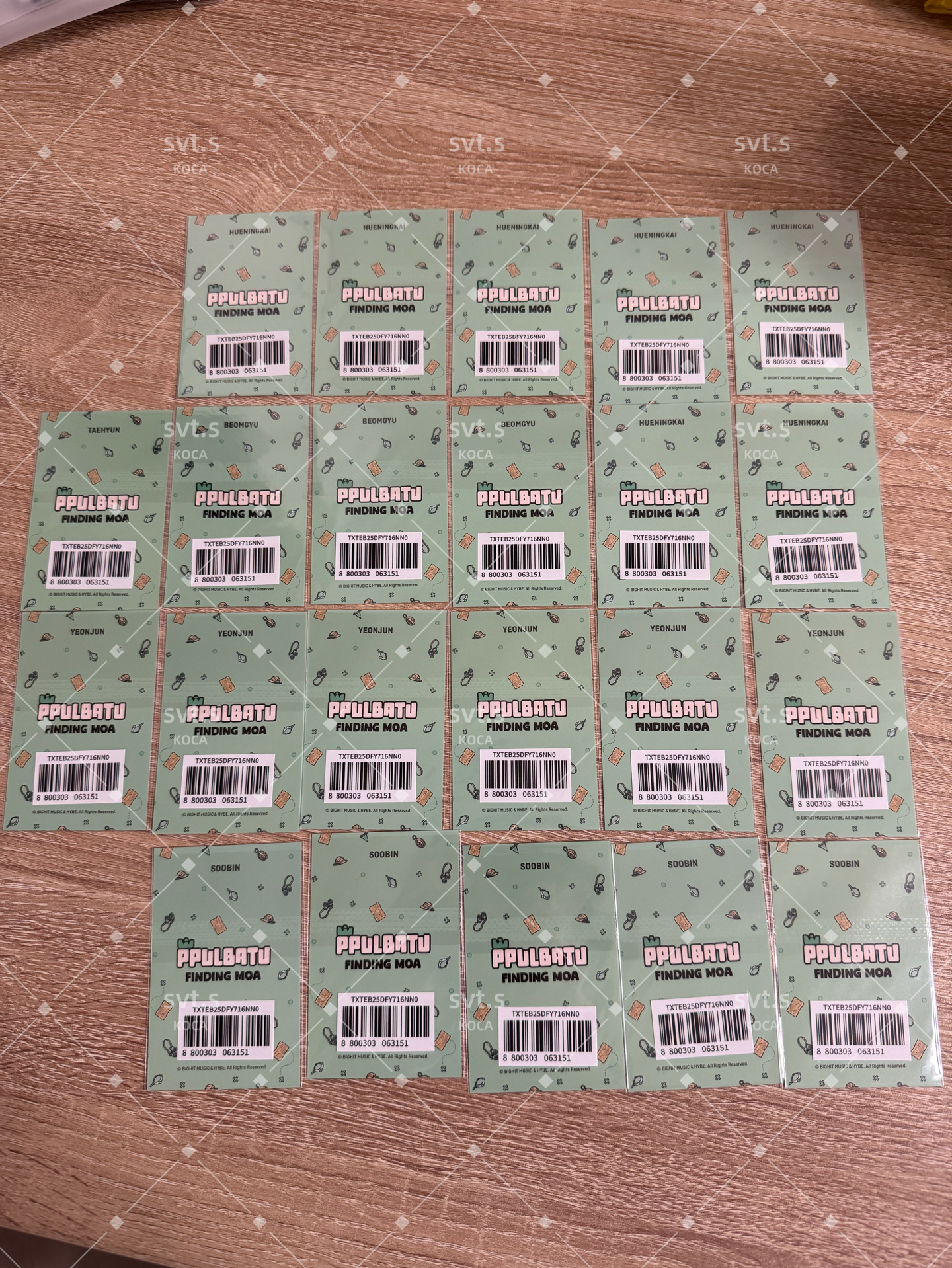 TXT快閃店 MOA 滿額卡 - 然竣、秀彬、杋圭、太顯、休寧凱