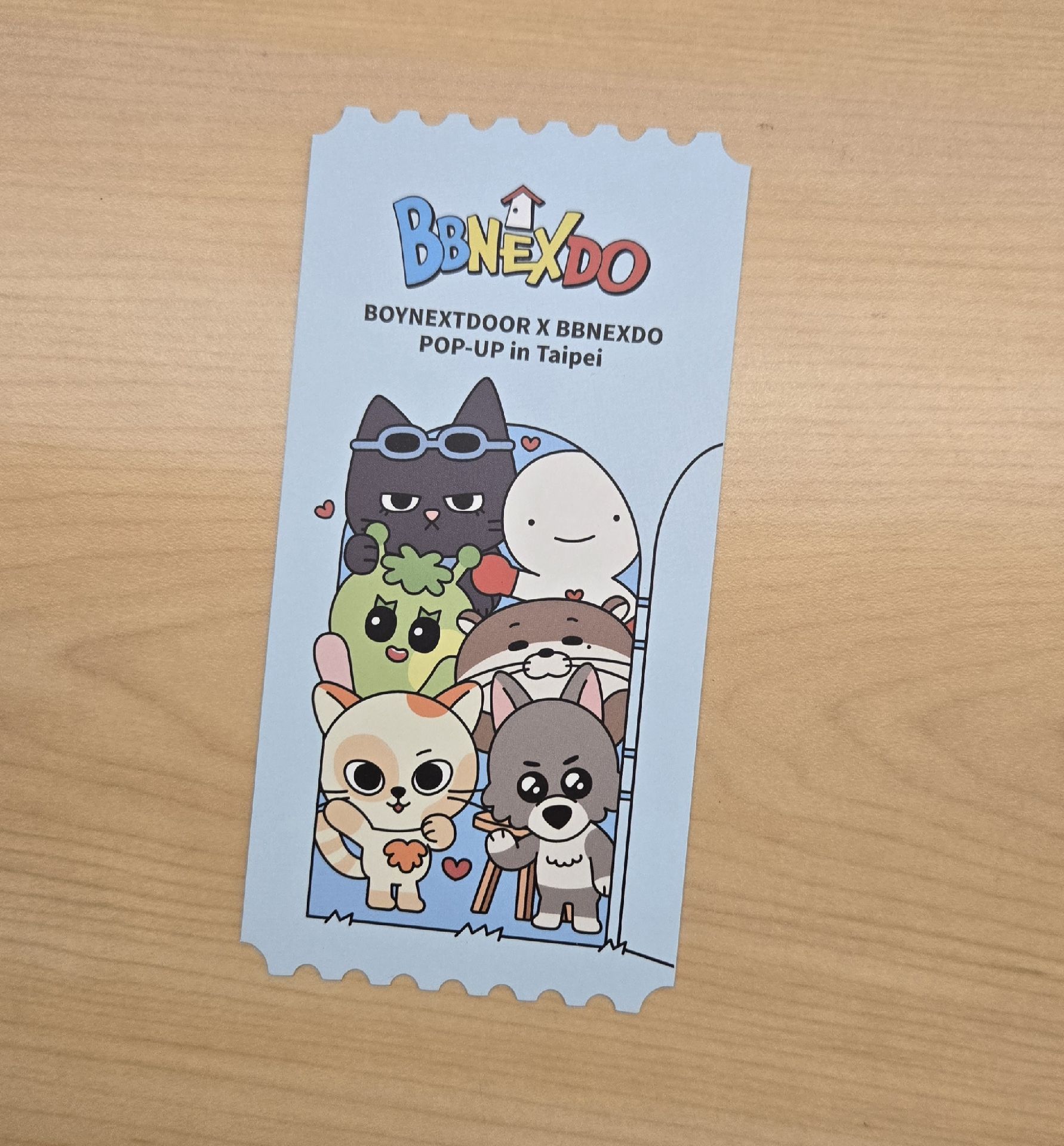 BBNEXDO台北快閃店票卡