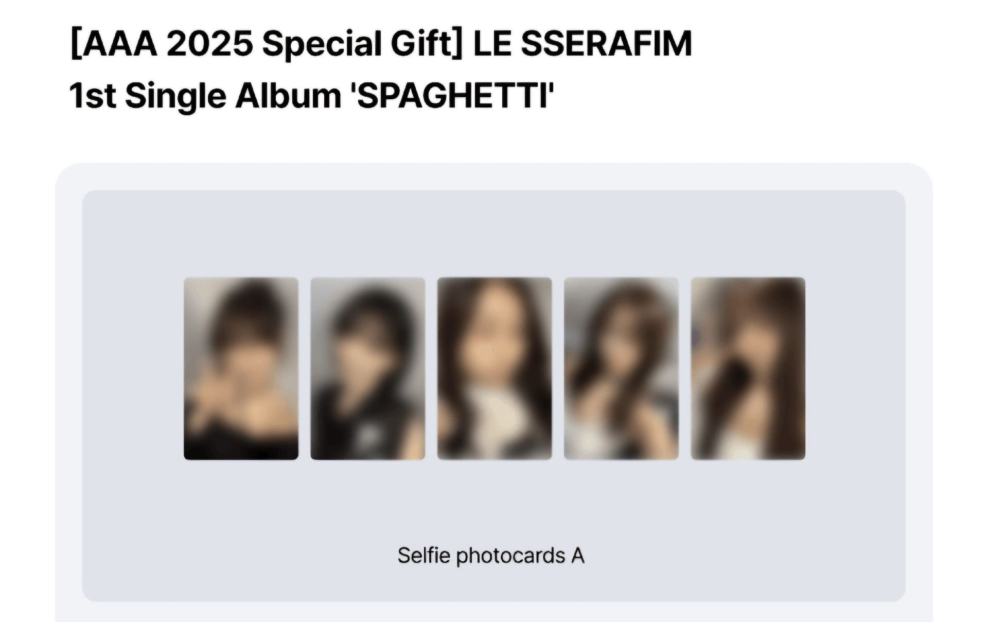 [出售/非現貨] LE SSERAFIM AAA造型  pb版特典卡 櫻花 允真