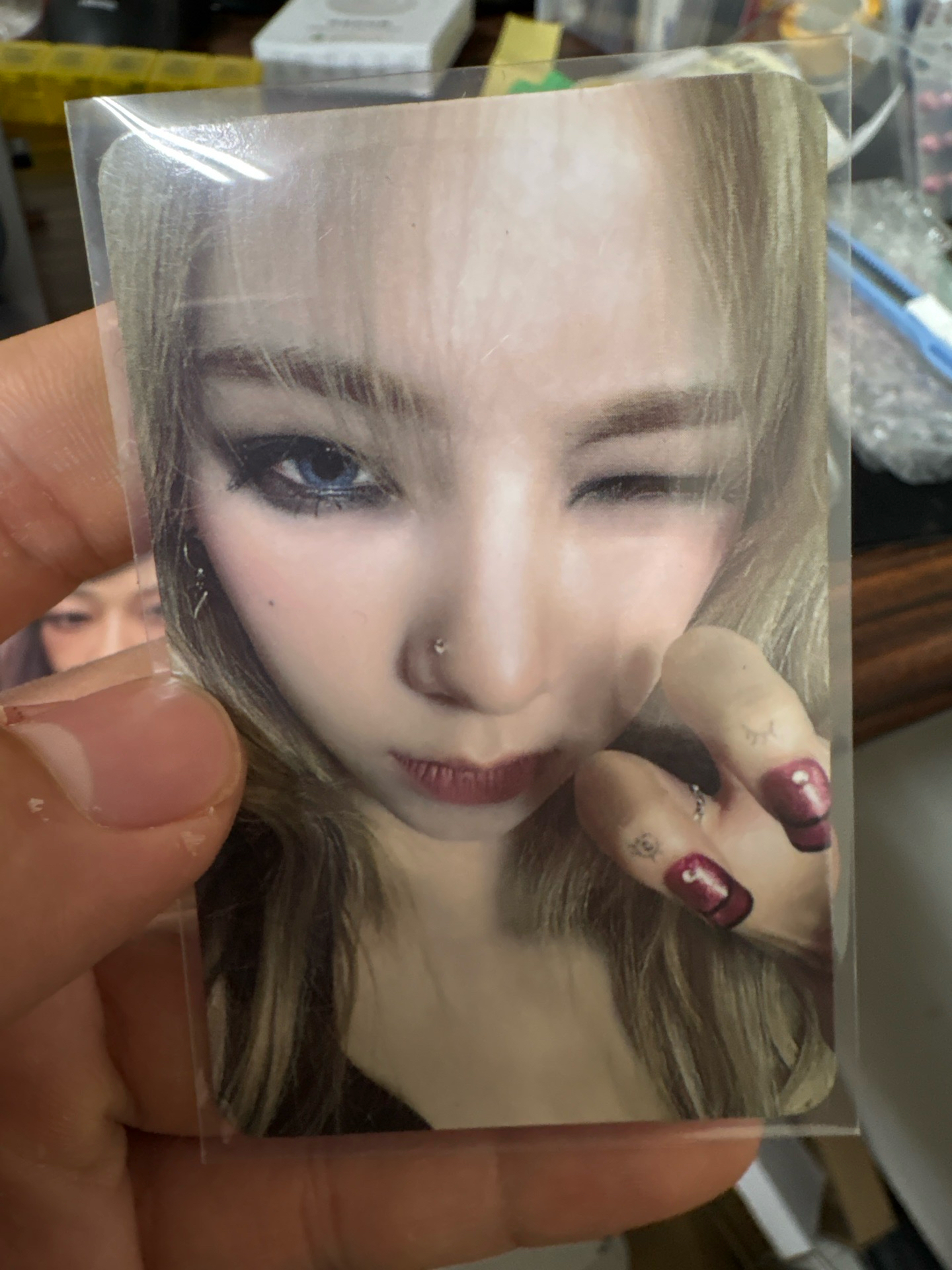 aespa Spicy 星河 SR B版柚 金髮柚 中文卡背：「把柚柚領回家吧」 劉知珉 Karina 小卡