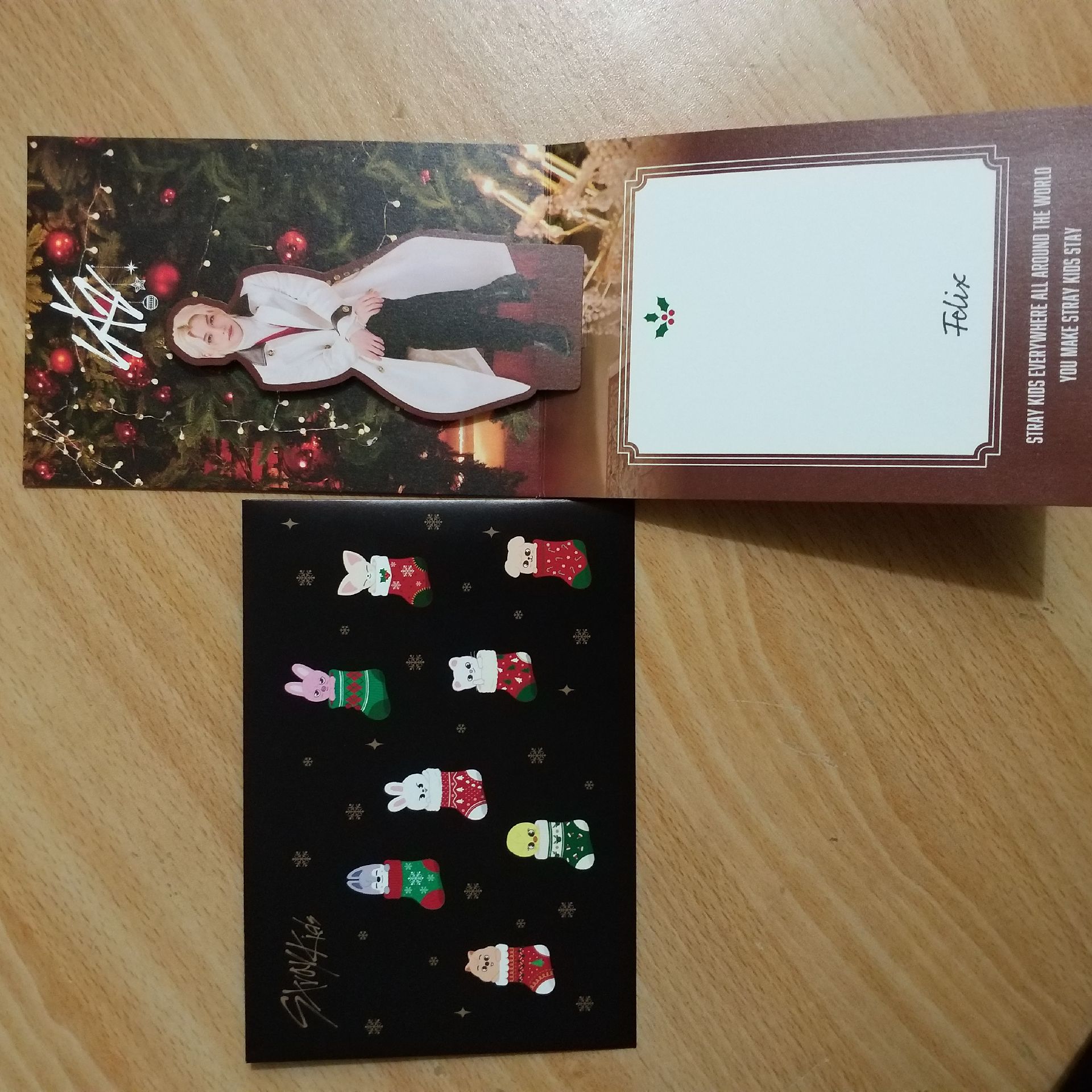 Stray Kids 日本澀谷 聖誕快閃活動周邊 聖誕卡組🐥Felix 李龍馥 菲菲