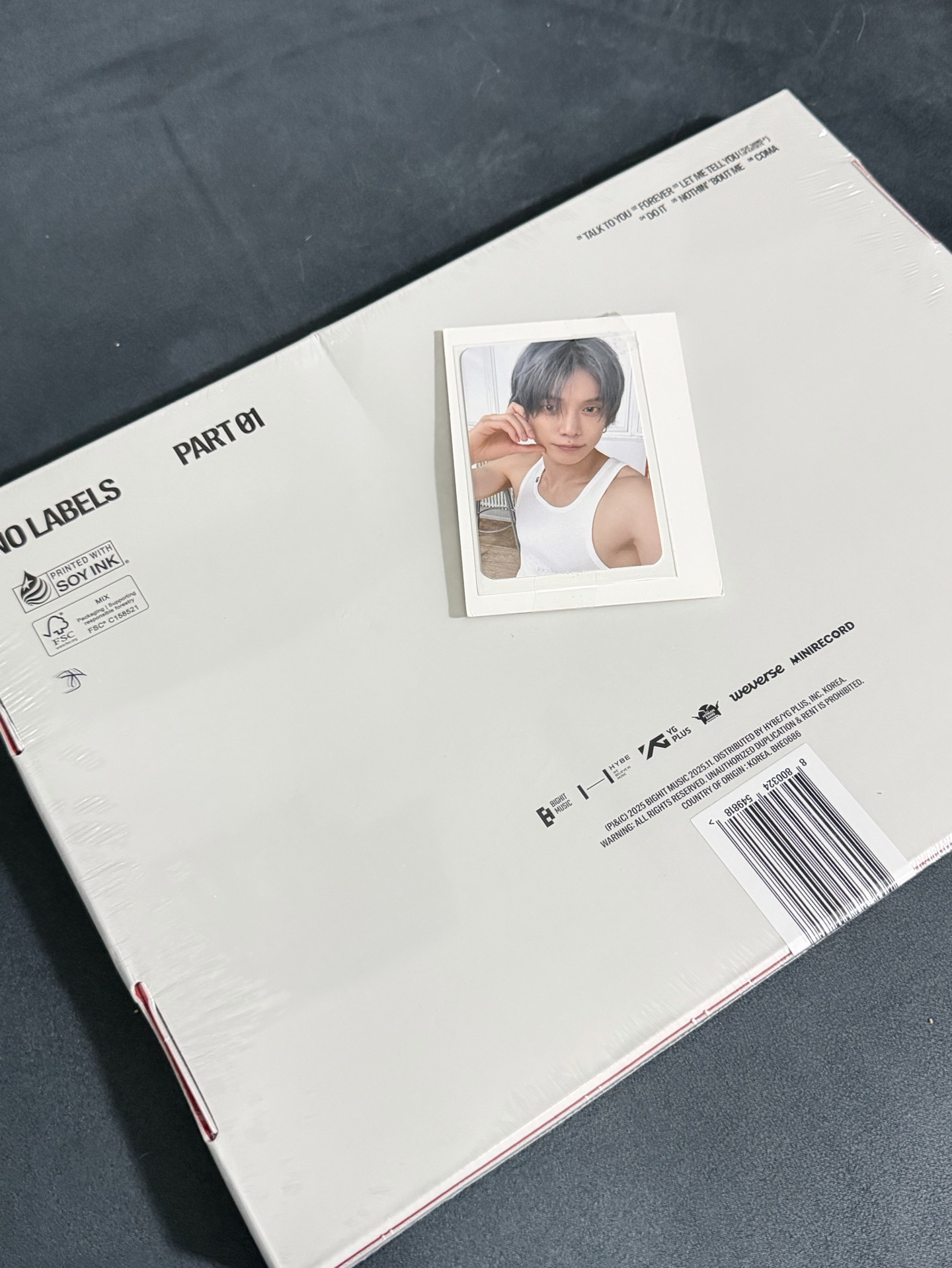 崔然竣 NO LABELS OY特典卡+電子專