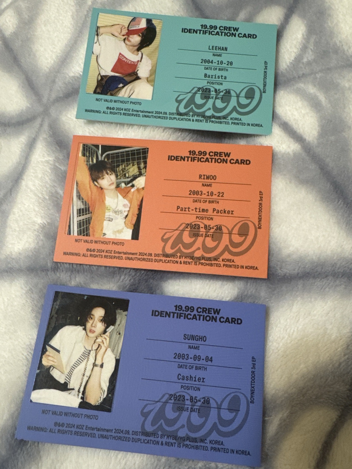 19.99 ID卡 成淏 常赫 桐儇