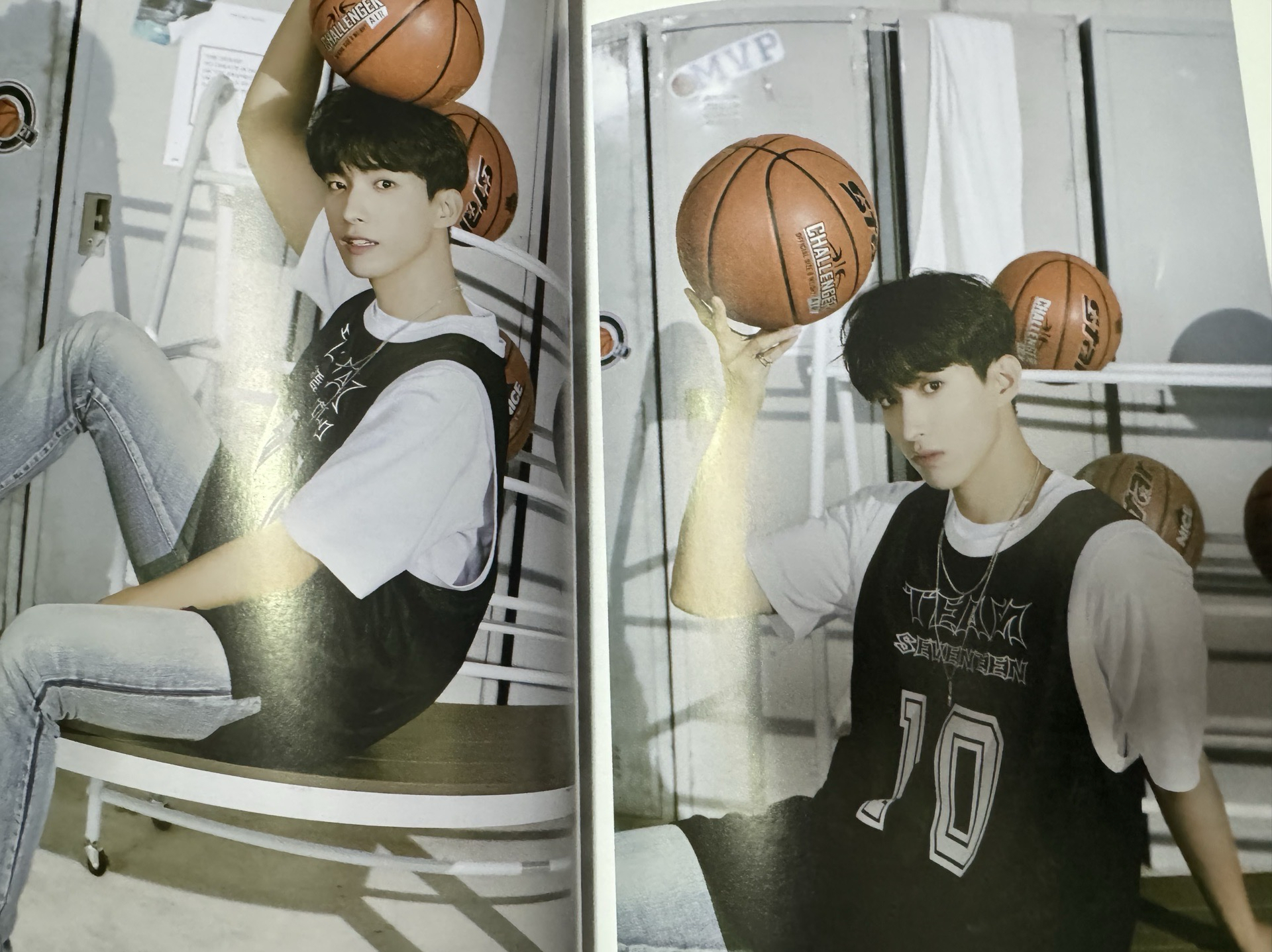 seventeen 6期 六期 籃球造型 會員禮 寫真 貼紙 束口袋 