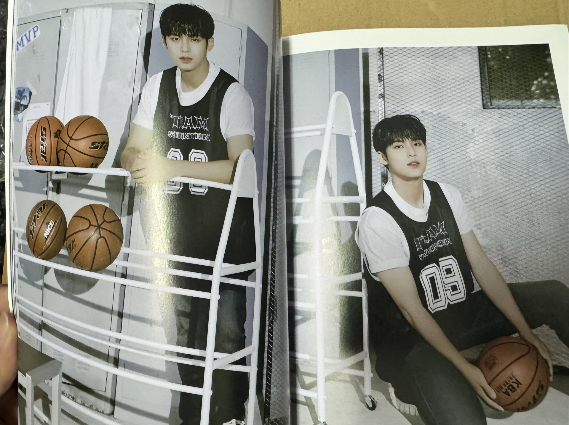 seventeen 6期 六期 籃球造型 會員禮 寫真 貼紙 束口袋 