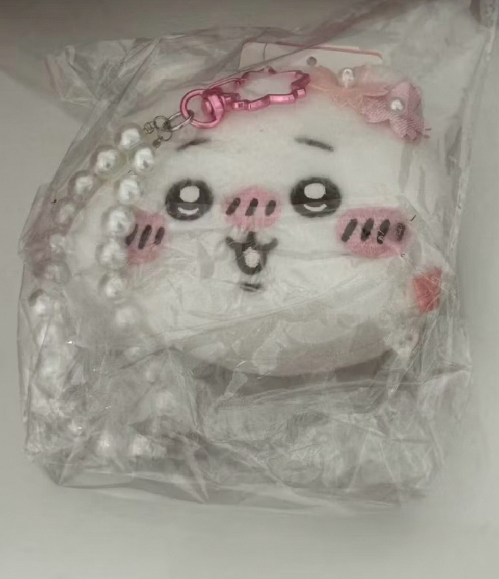 吉伊卡哇 櫻花季 毛絨零錢包吊飾 全新