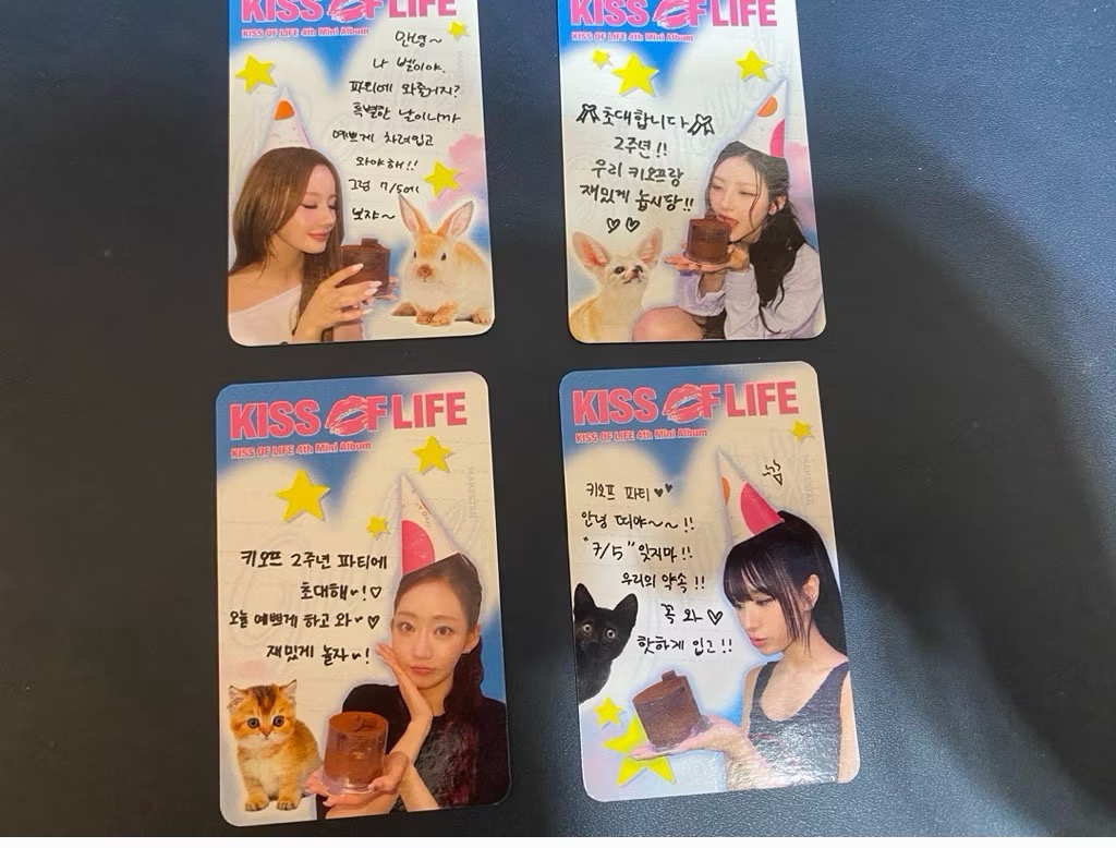 售KISS OF LIFE 迷你四輯 "224"MS 兩週年邀請函 特典小卡 成套 雙面特典