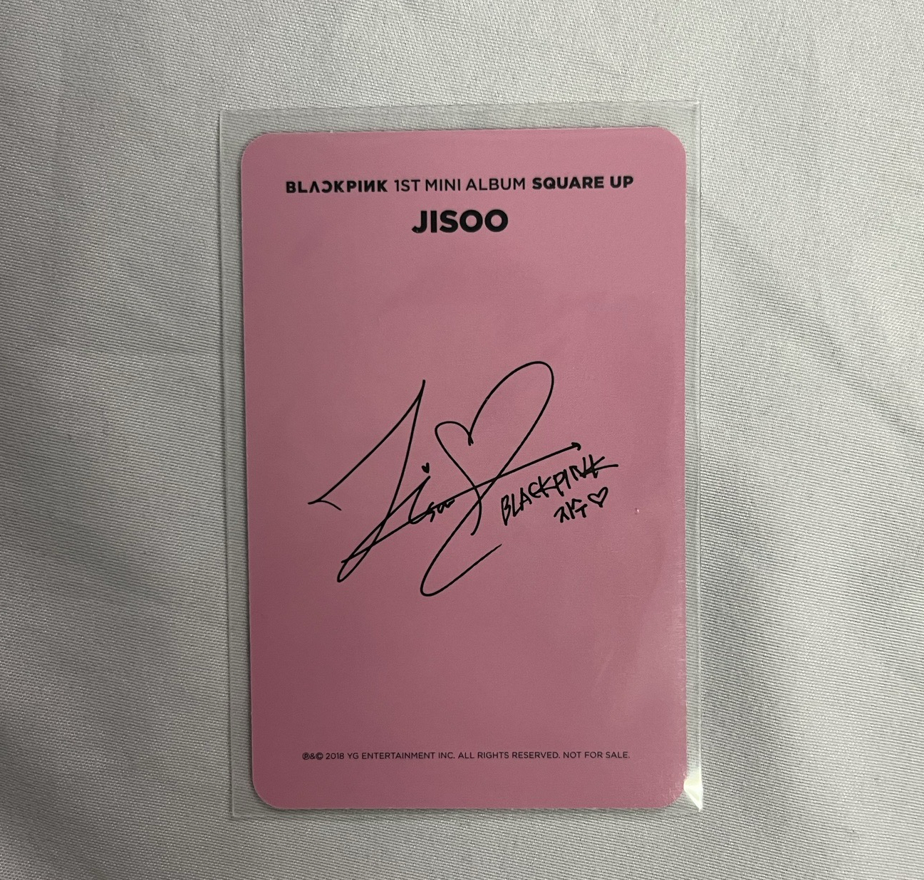 JISOO SQUARE UP 專卡 PINK VER