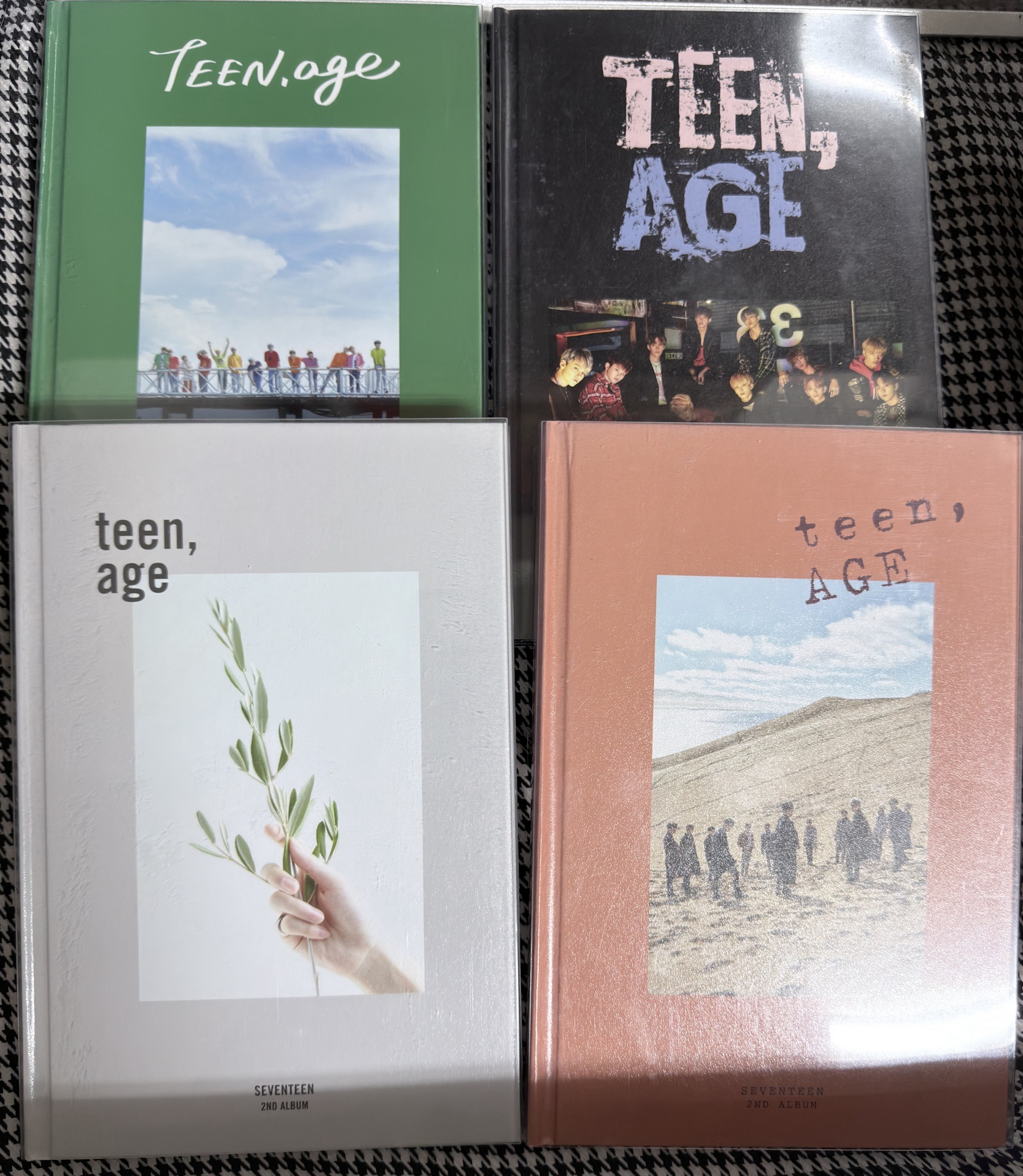 【四版不拆出】seventeen 正規二 teenage 橘版 白版 綠版 黑版 woozi 大卡 貼紙 海報 立牌